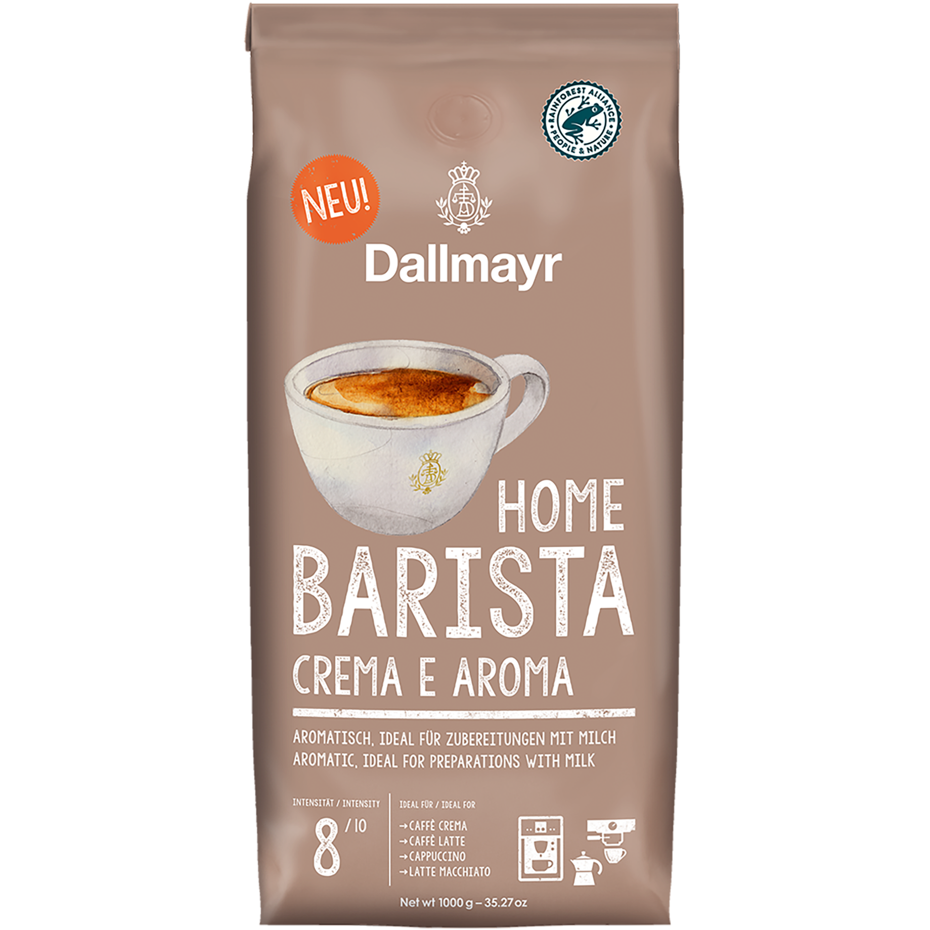 Kaffeebohnen Home Barista Crema e Aroma