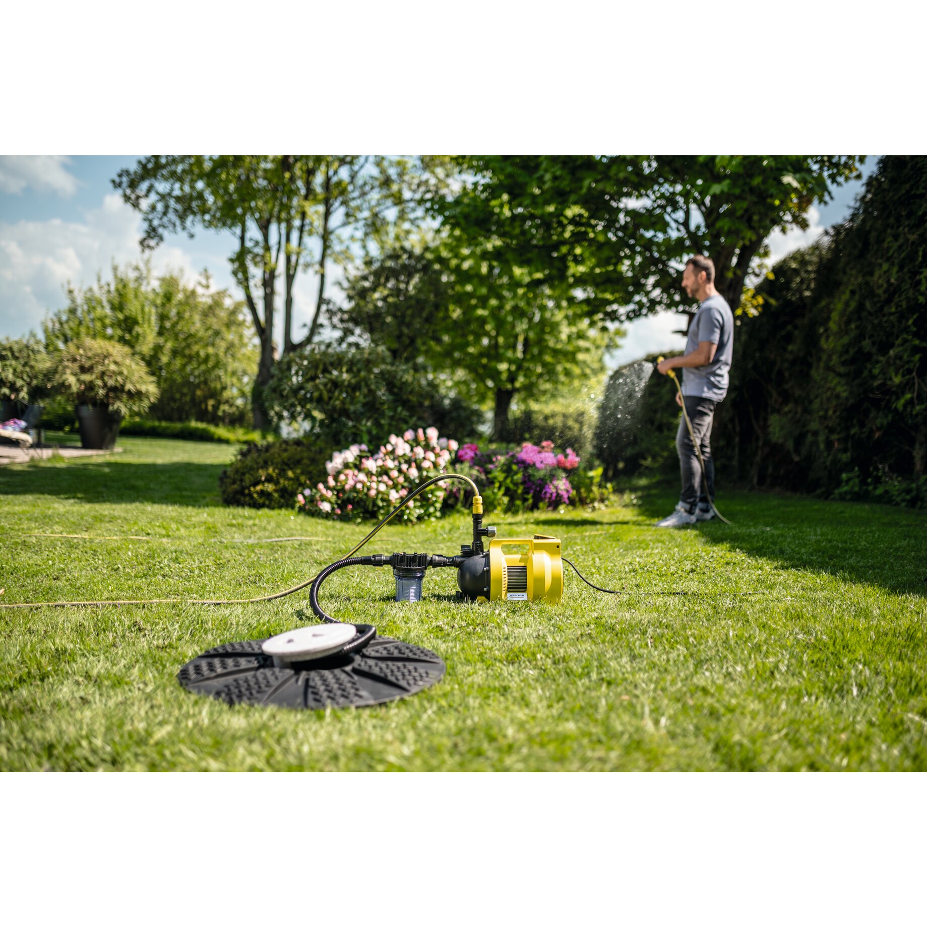 Gras, Rasen, Gerät, Person, Rasenmäher