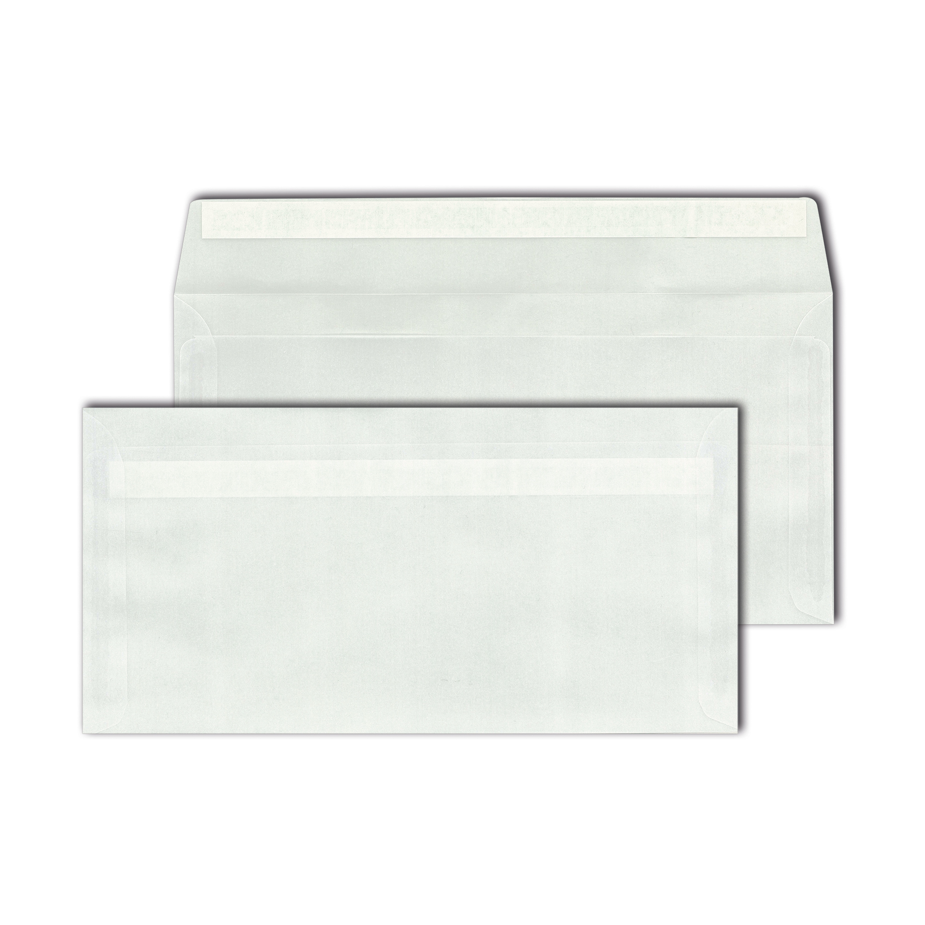 Briefumschlag DIN lang Satin transparent