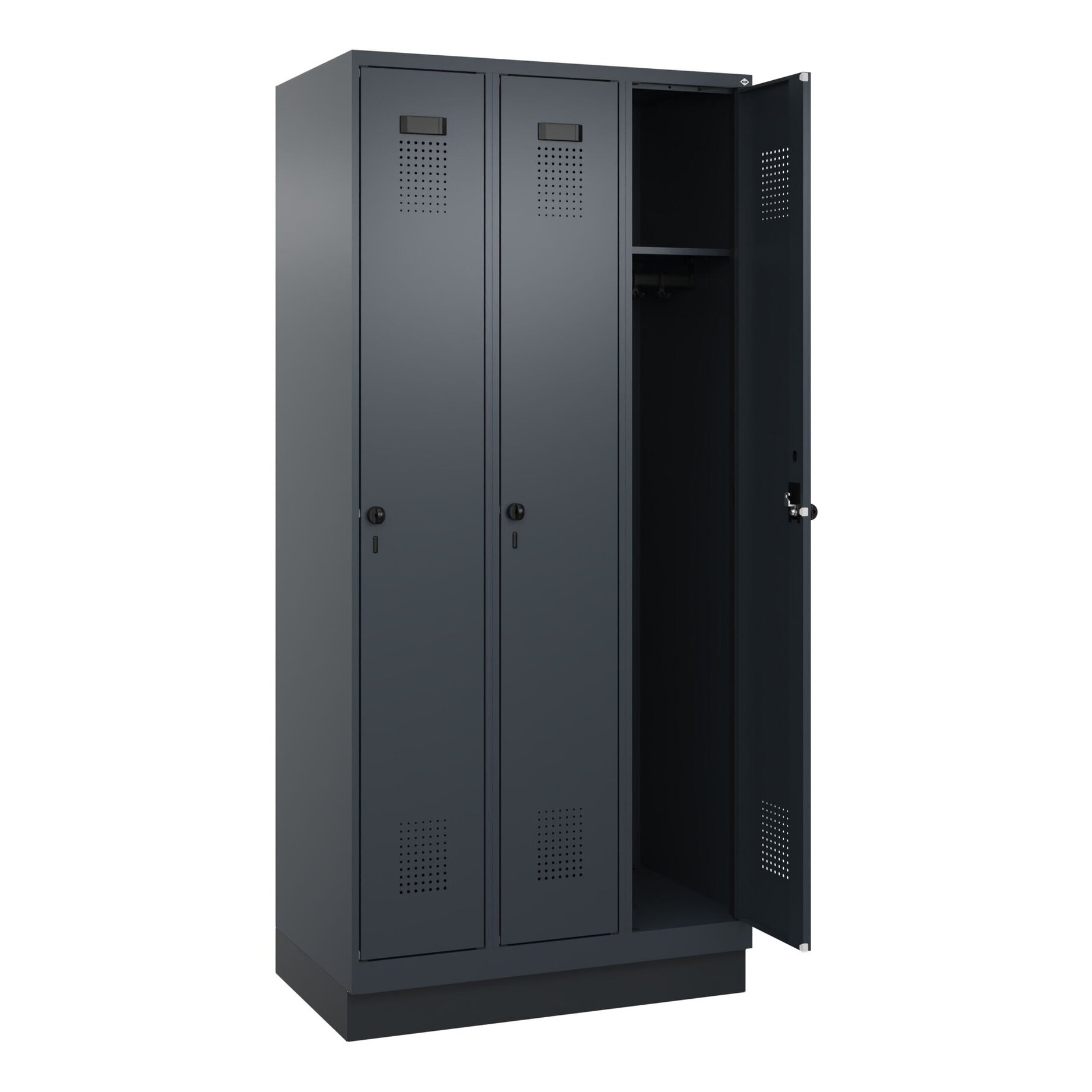 Schließfach, Schränkerschrank, Metall, Grau, Gepäcksafe