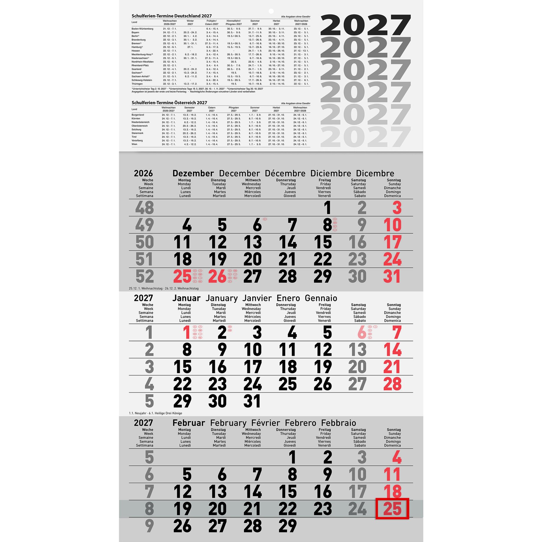 kalender, monatskalender, dezember, januar, jahrkalender