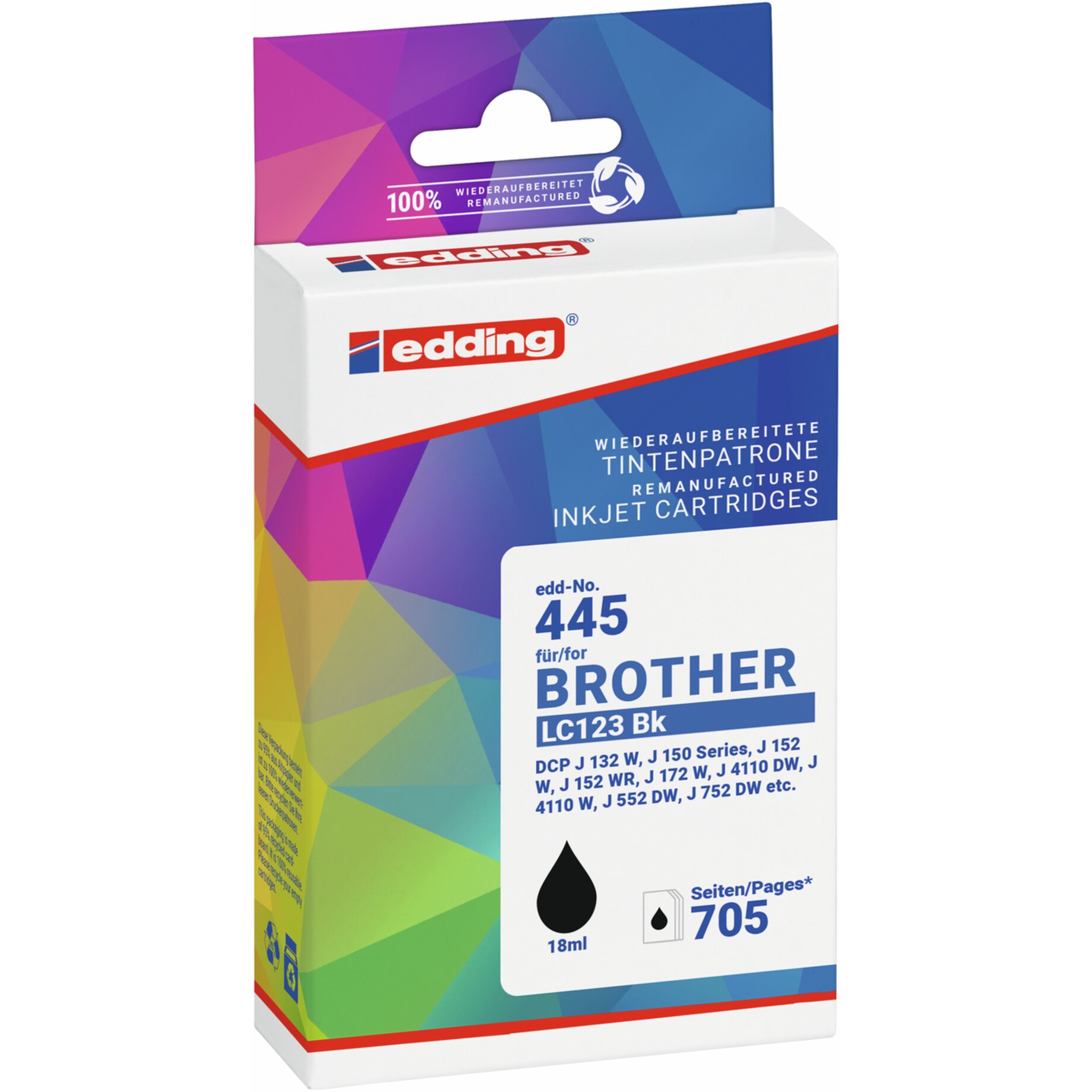 edding Tintenpatr wie Brother LC123 sw