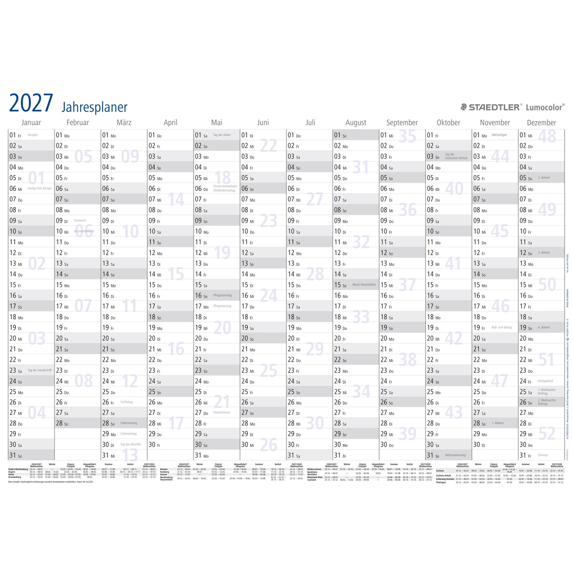 Jahresplaner, Kalender, Monatskalender, Januar, A4-Format
