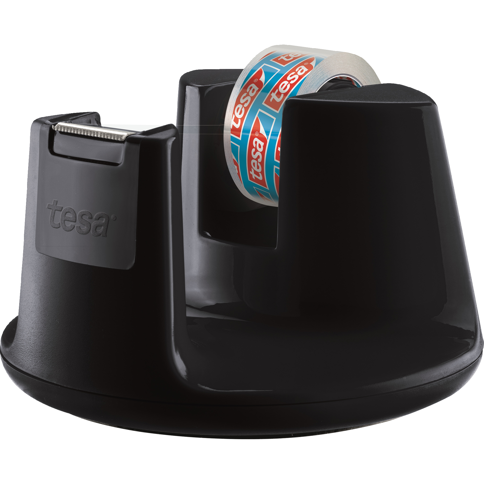 Tape Dispenser, Packing Tape, Desk Accessory, Black, Roller