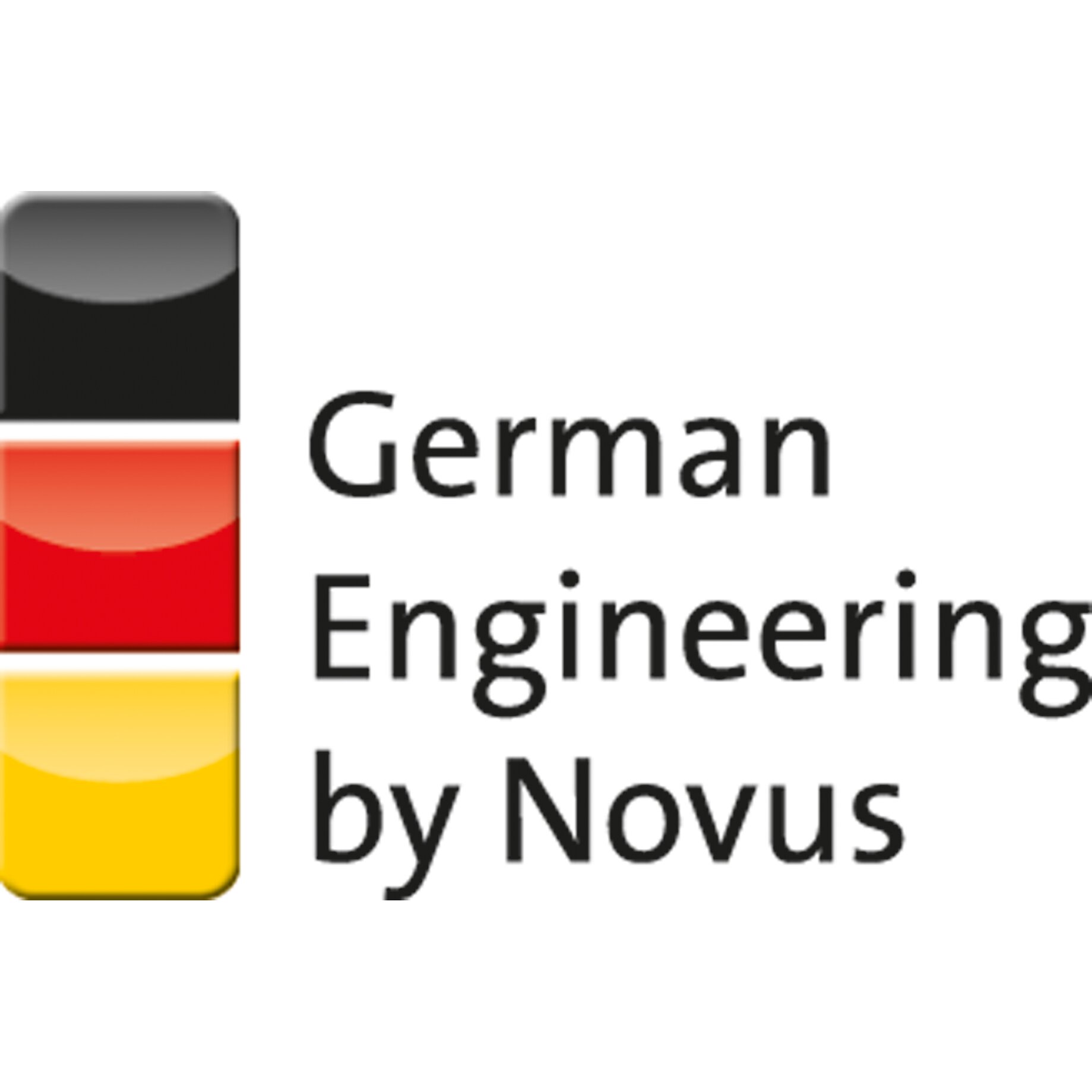 logo, branding, square-tiles, schwarz-grau-gelb-rot, German Engineering by Novus