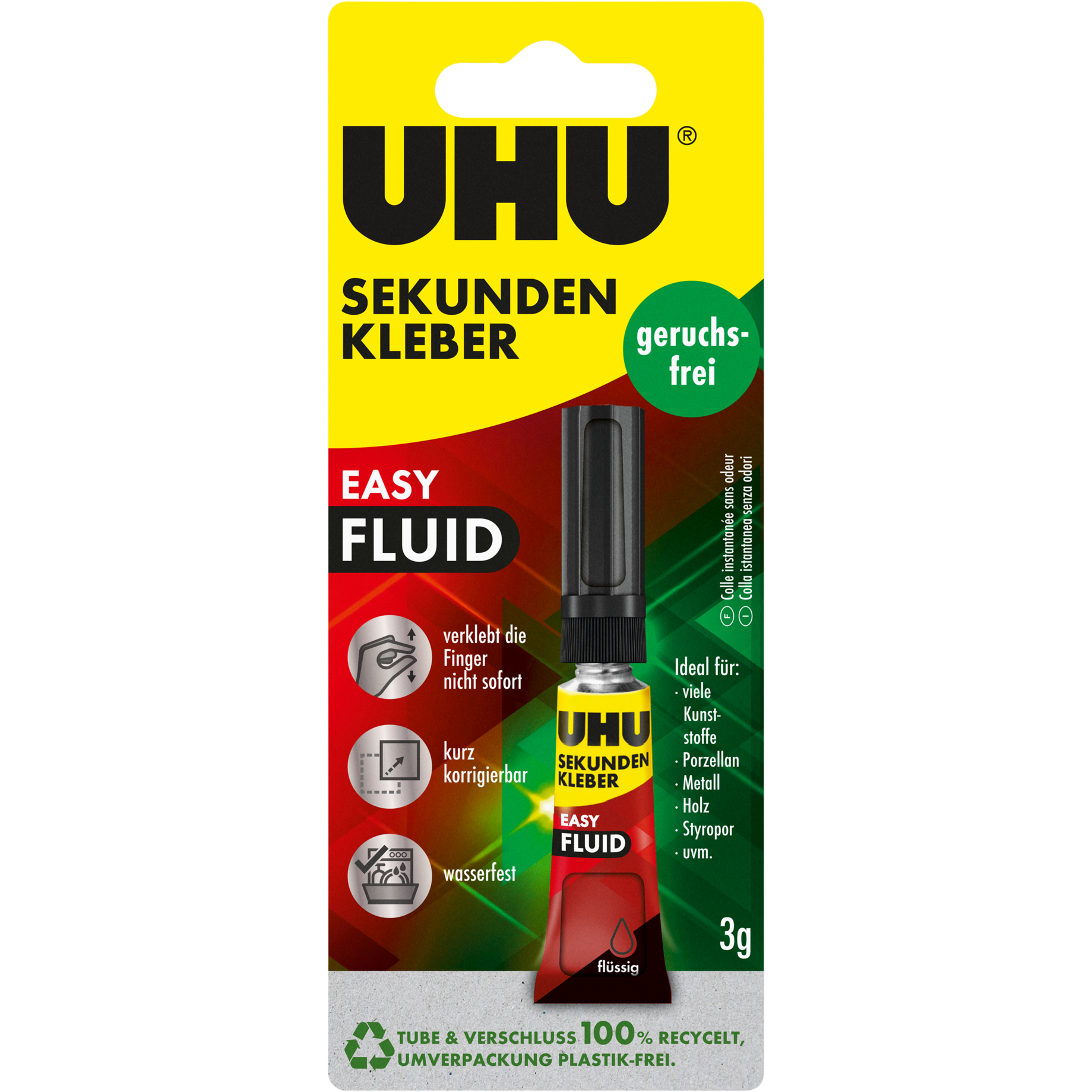UHU SEKUNDEN ALLESKLEBER geruchsfrei EASY