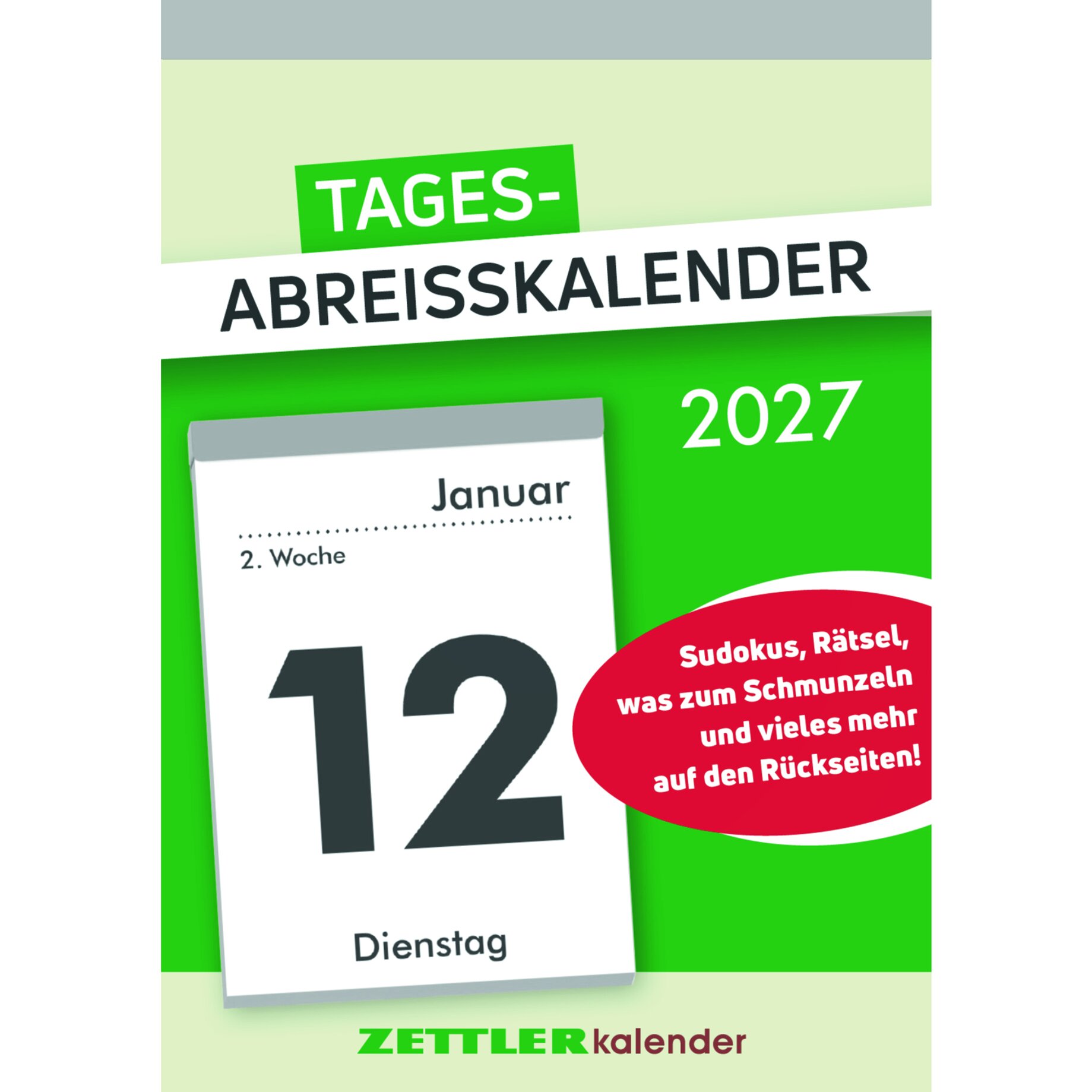Kalender, Abreißkalender, 2027, Januar, Dienstag