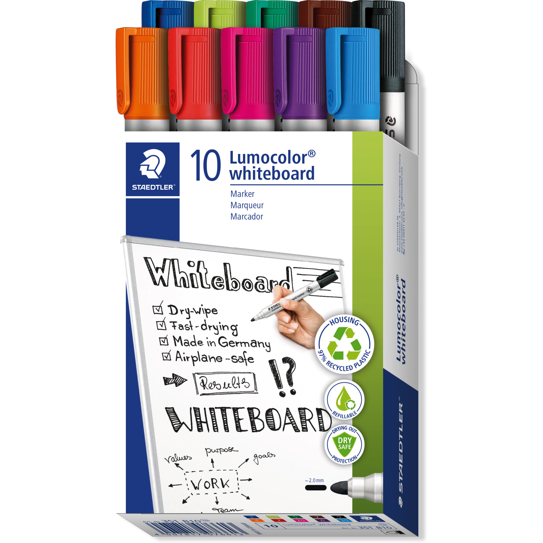 Lumocolor® Whiteboard-Marker 351, Rundspitze