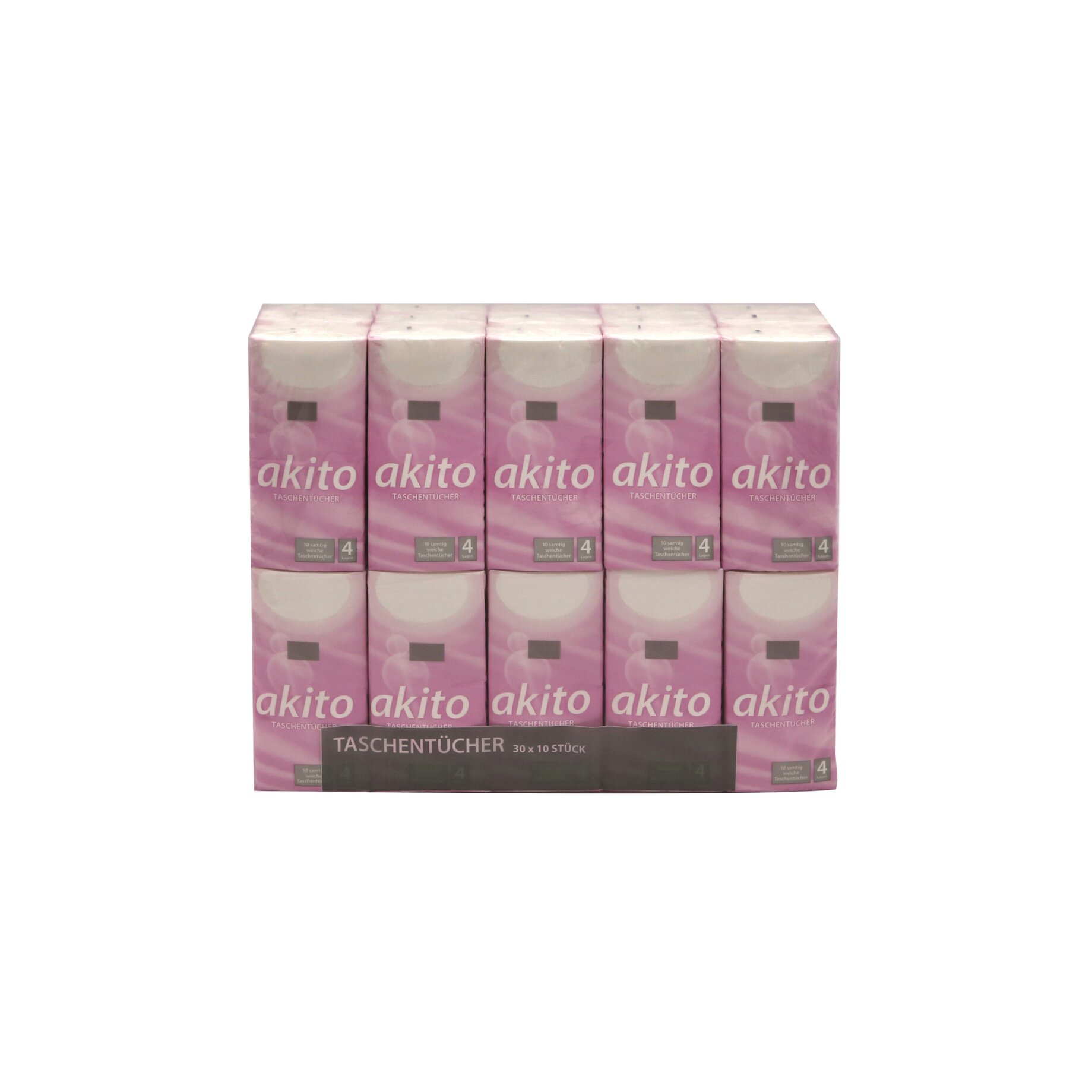 Taschenservietten, Papierrollen, Papiertücher, 4-Lagen, rosa