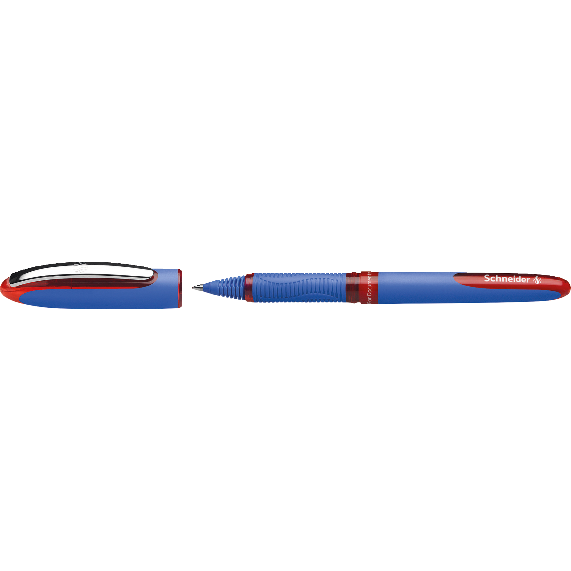 Kugelschreiber, Schrauben-Design, Gummigriff, Blau, Schneider