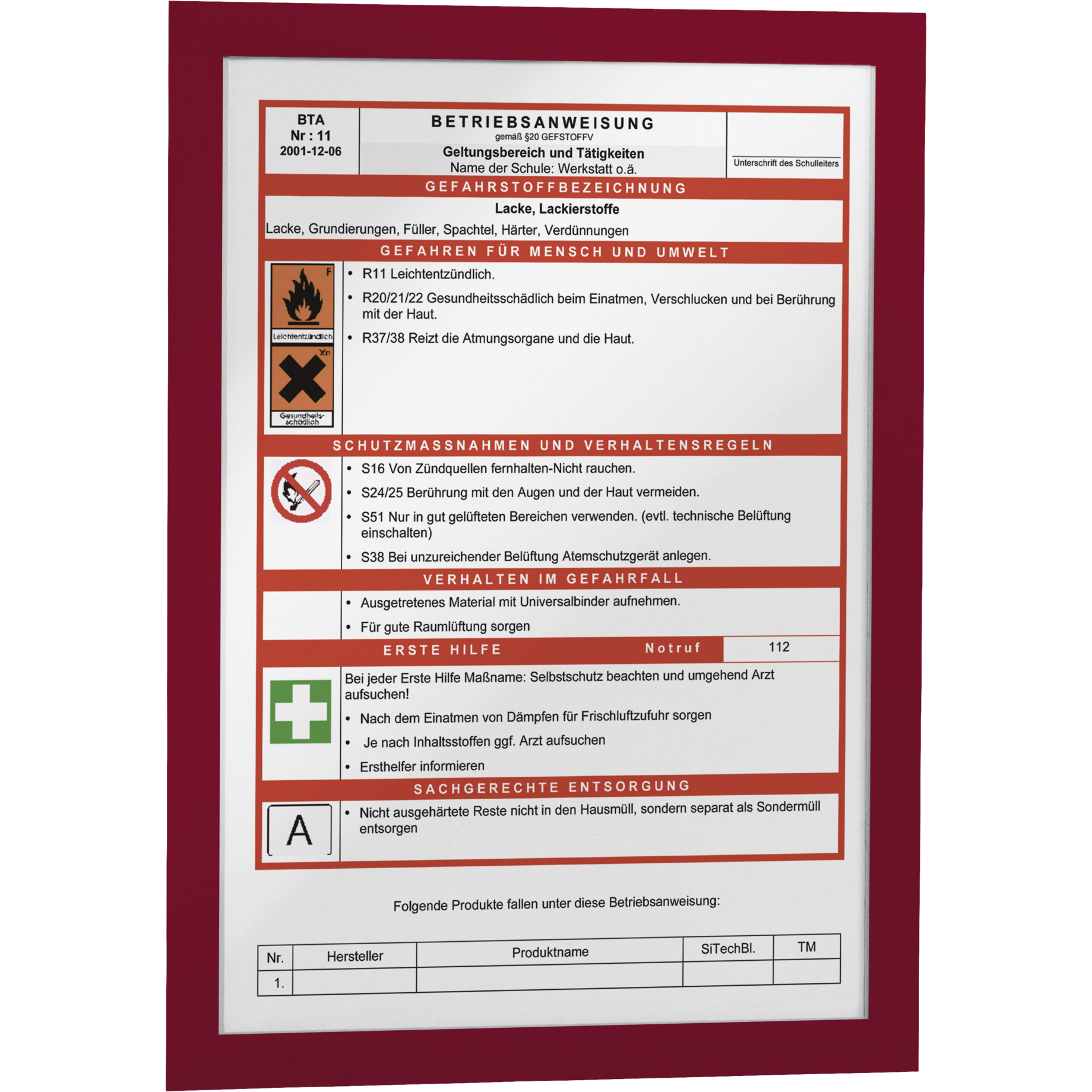 Info-Rahmen DURAFRAME®
