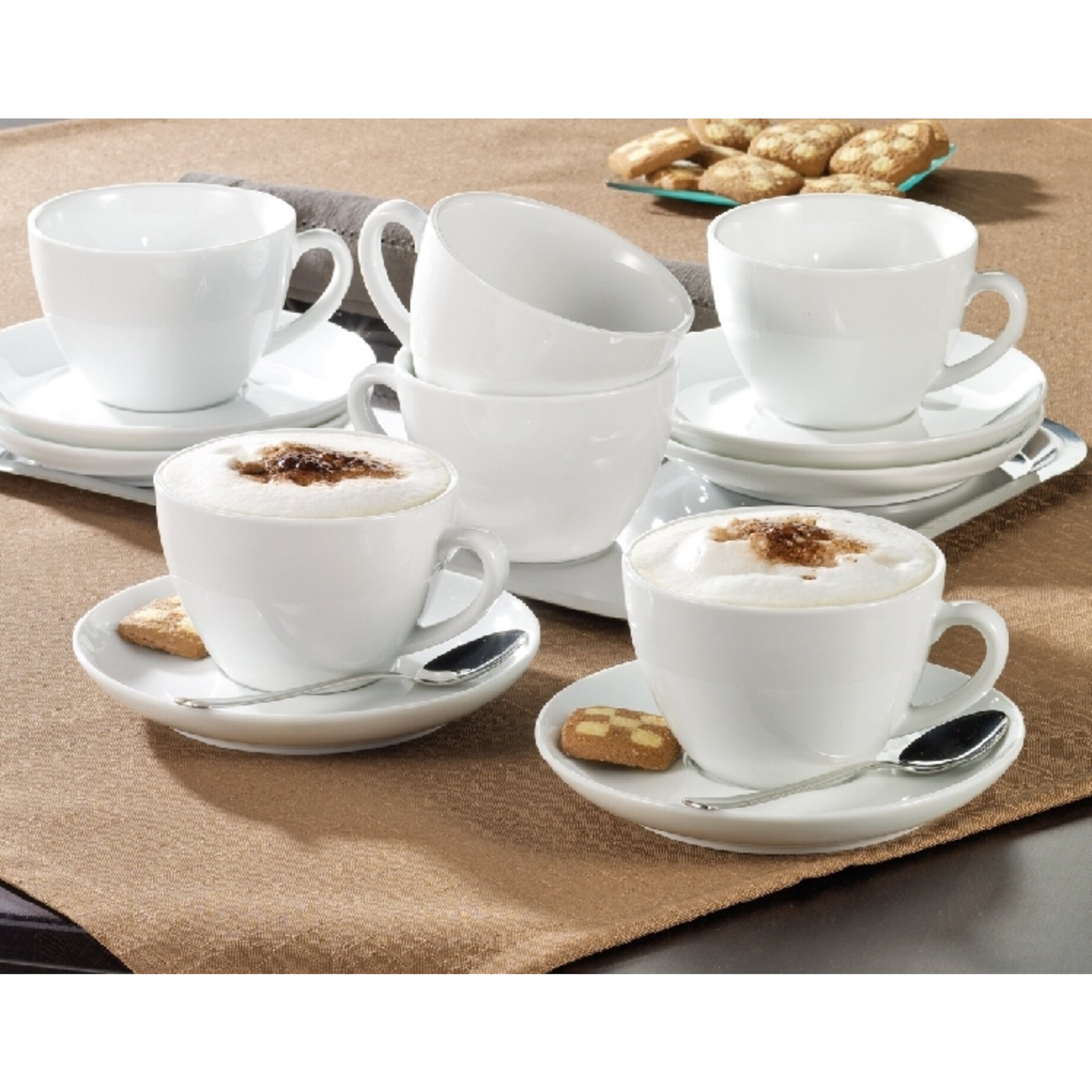 Pokal, Untertasse, Porzellan, Kaffeetasse, Löffel