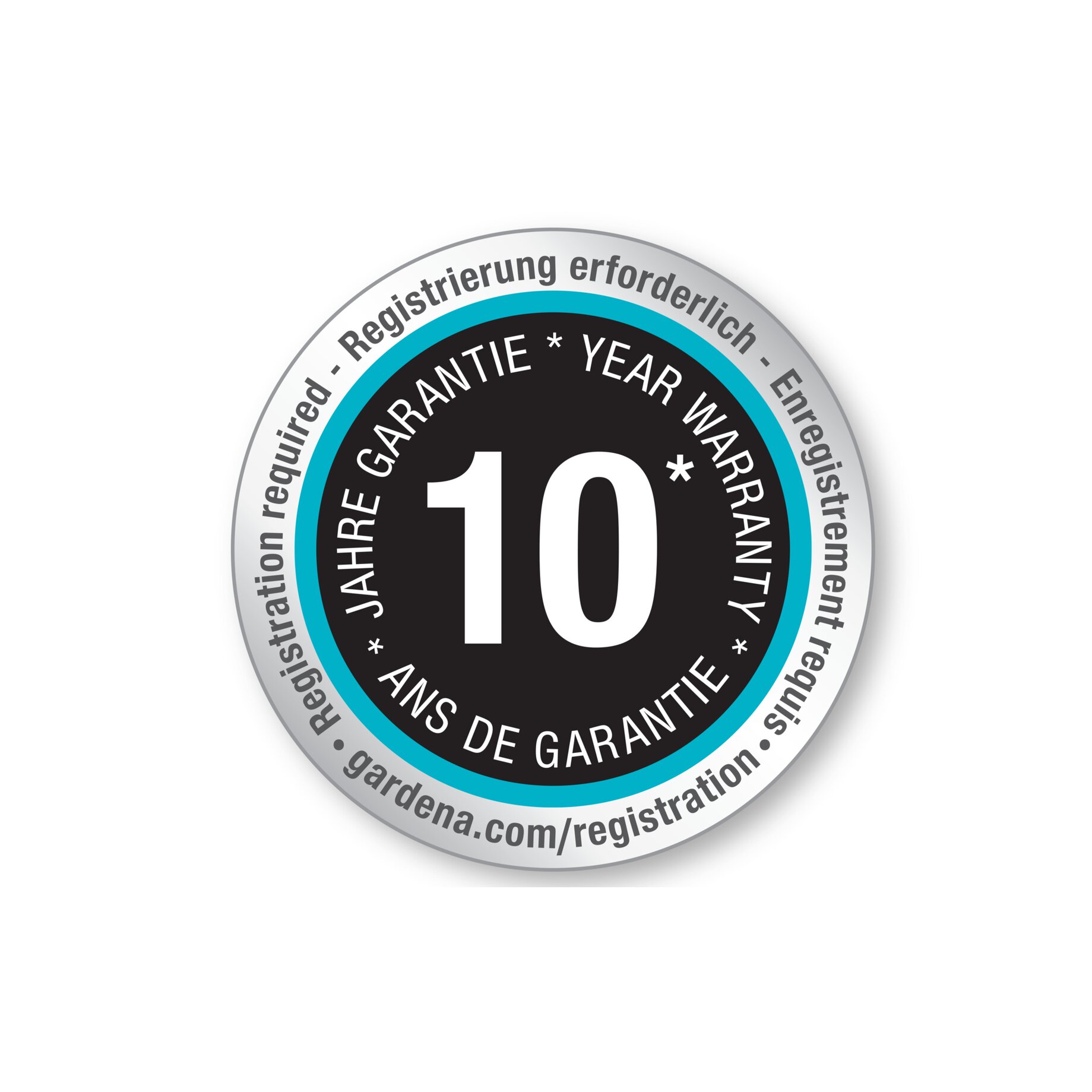 Symbol, garantie, 10 jahre, garantie badge, zirkel badge, etikett