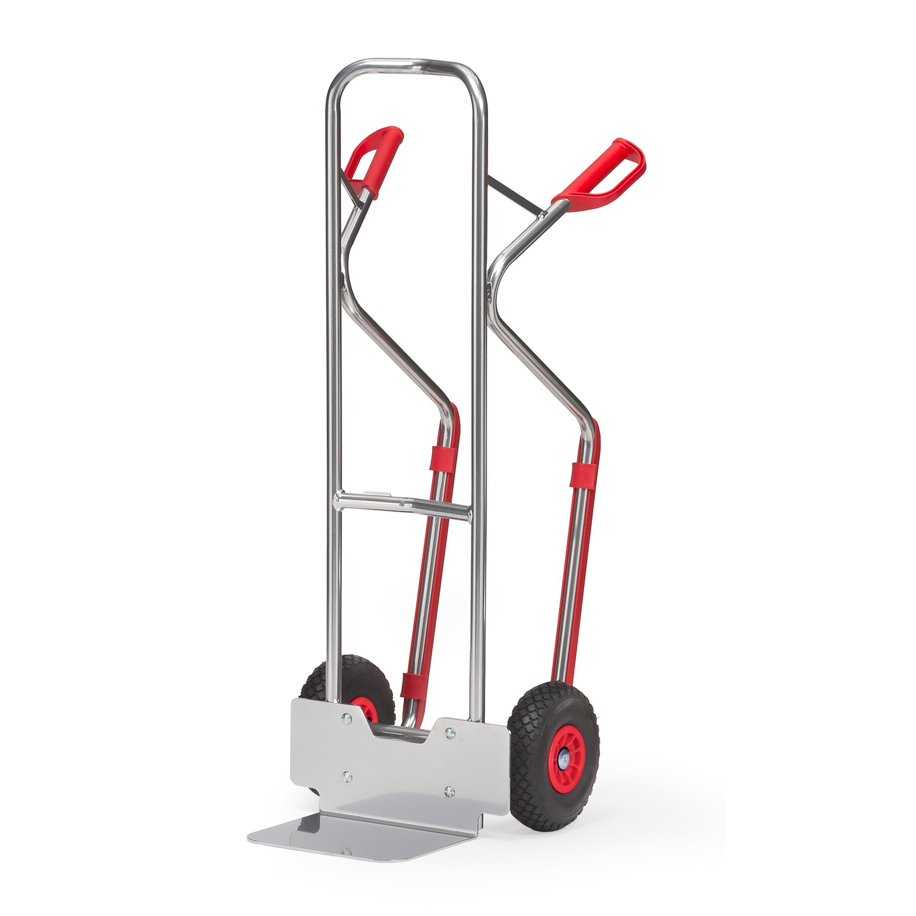 Handtruck, Trolley, Dolly, Two-wheeled, Platform, Gehwagen, Bauwagen, Transportwagen, Stahlrahmen, Gummirollen