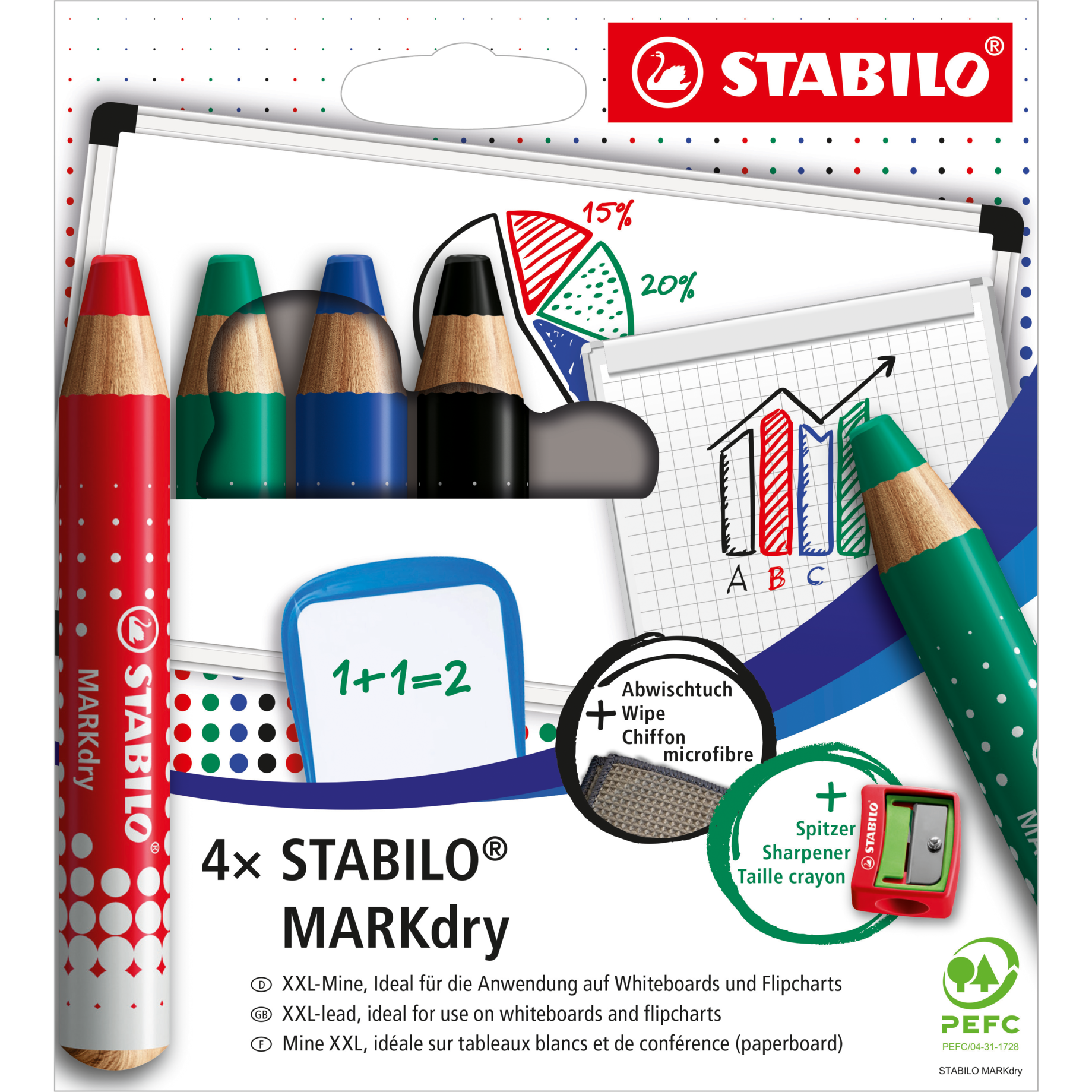 Whiteboard- und Flipchartmarker MARKdry
