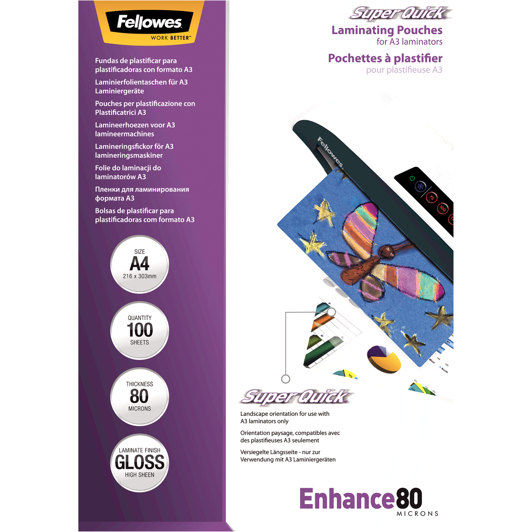 Fellowes® Laminierfolie SuperQuick™ DIN A4