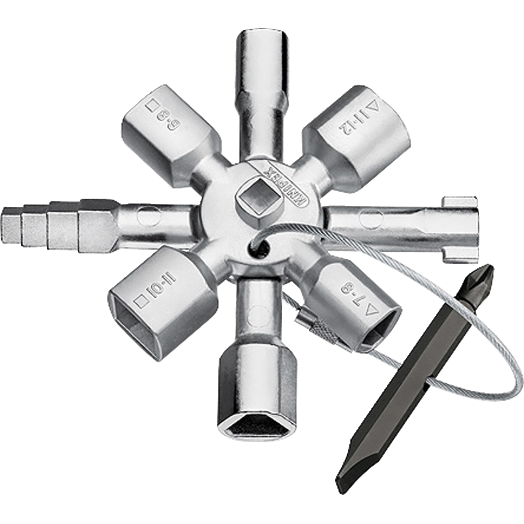 Knipex Schaltschrankschlüssel TwinKey 10Profile