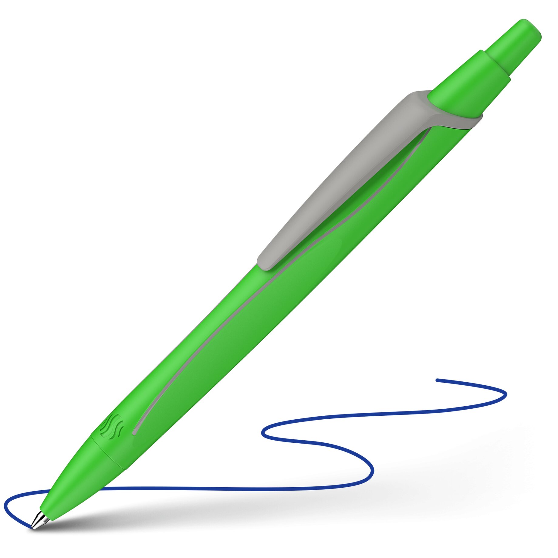 Kuli, Gummi-Stift, Kugelschreiber, Grün, Kunststoff