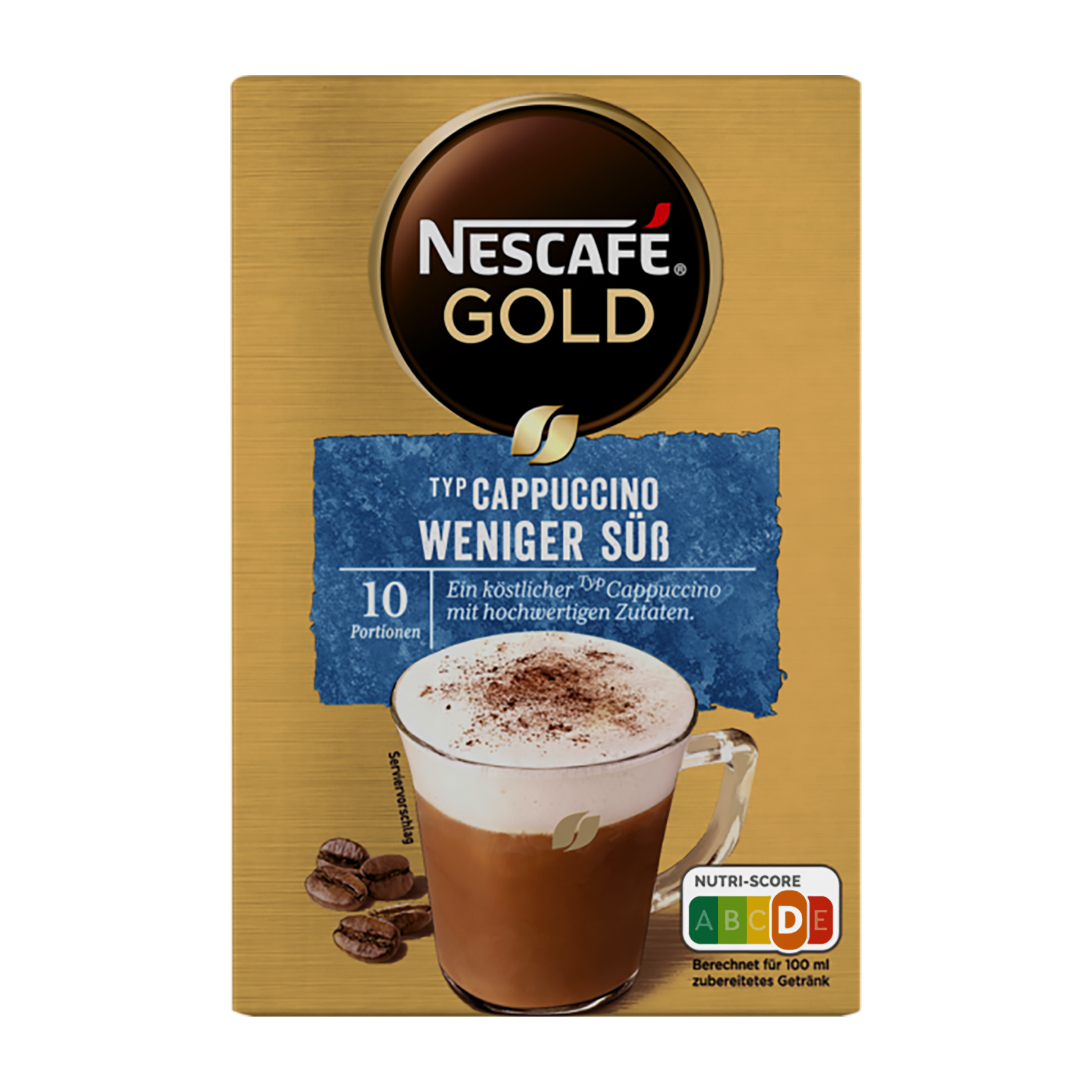 Instantkaffee Nescafé Gold Typ Cappucino, Weniger Süß