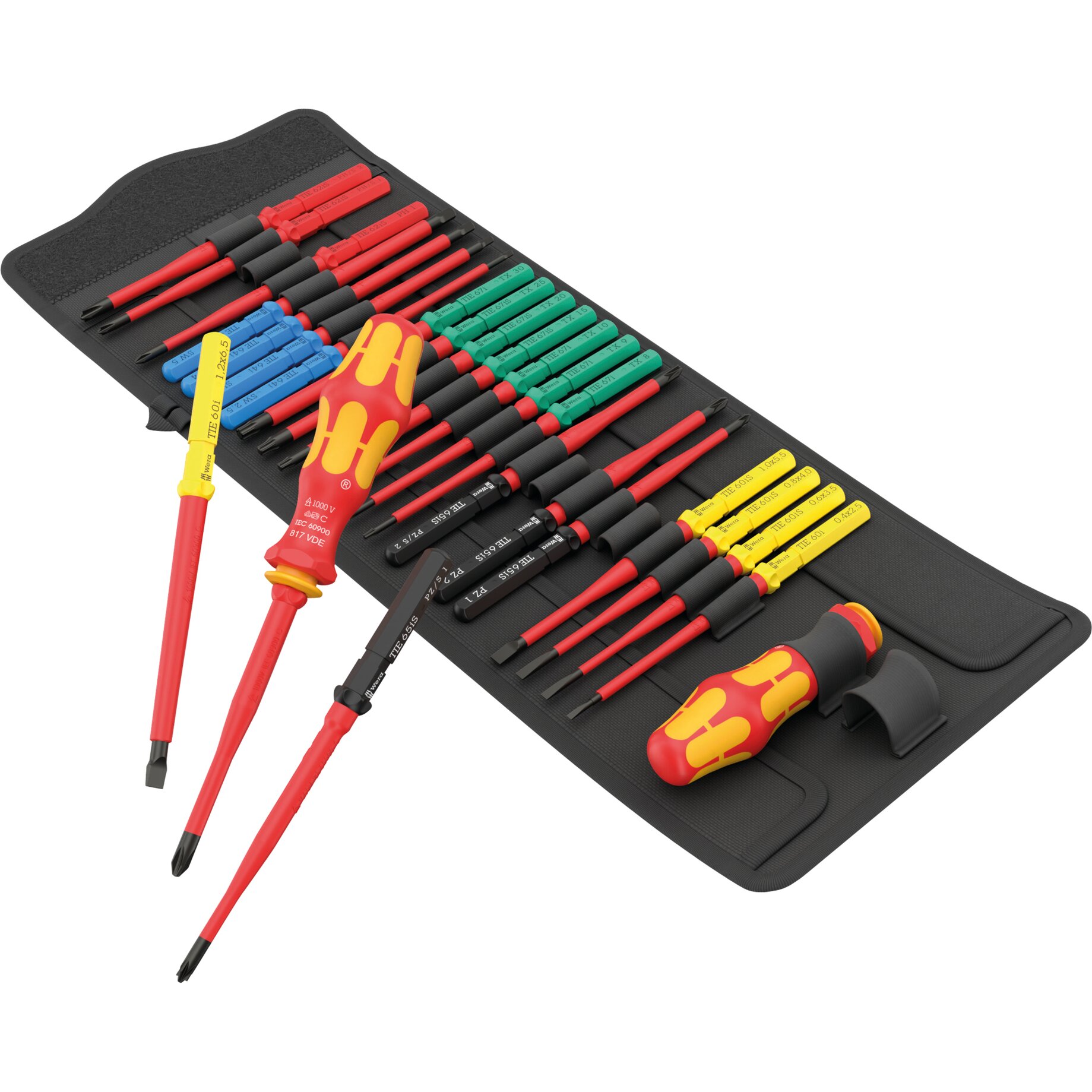 Elektrikerwerkzeug, Schraubendreher-Set, Schraubendreher, Kunststoffgriff, Aufbewahrungstasche, Gereedschapset, Schraubendreher, Schraubenzieher-Set, Elektrikerwerkzeug, Koffer/Etui-Set