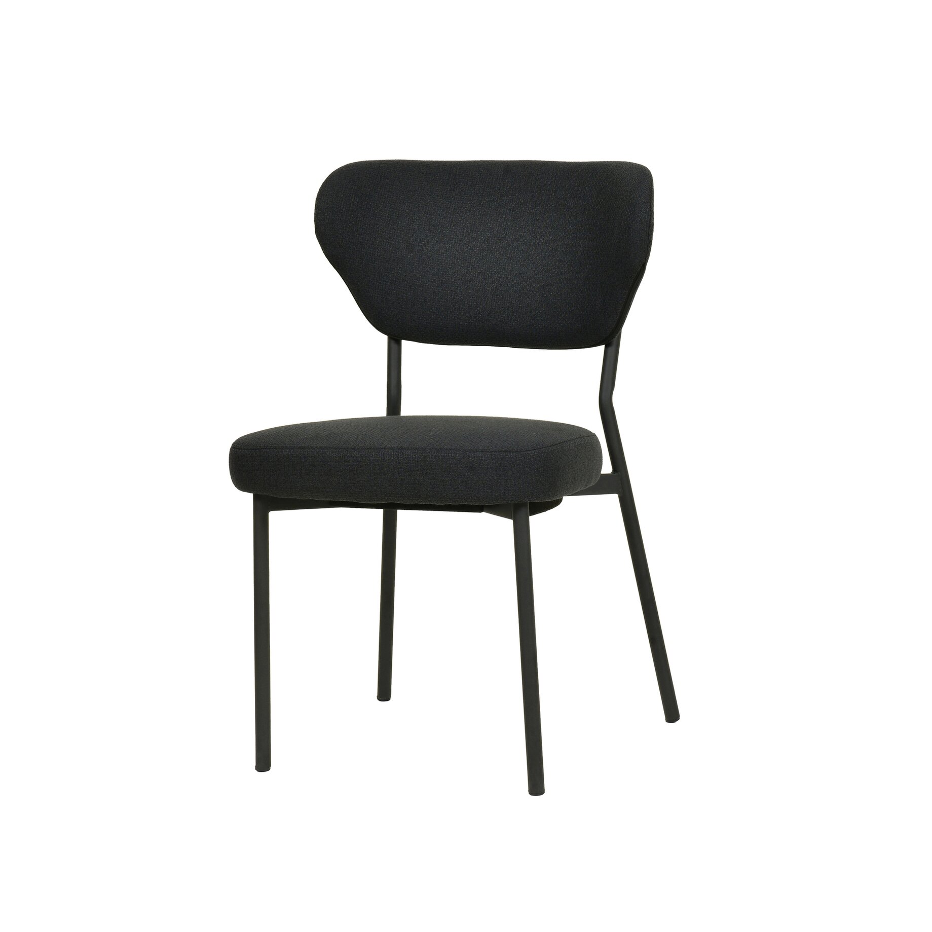 Stuhl, Schwarz, Stoffbezug, Metallstuhl, Sitzkomfort