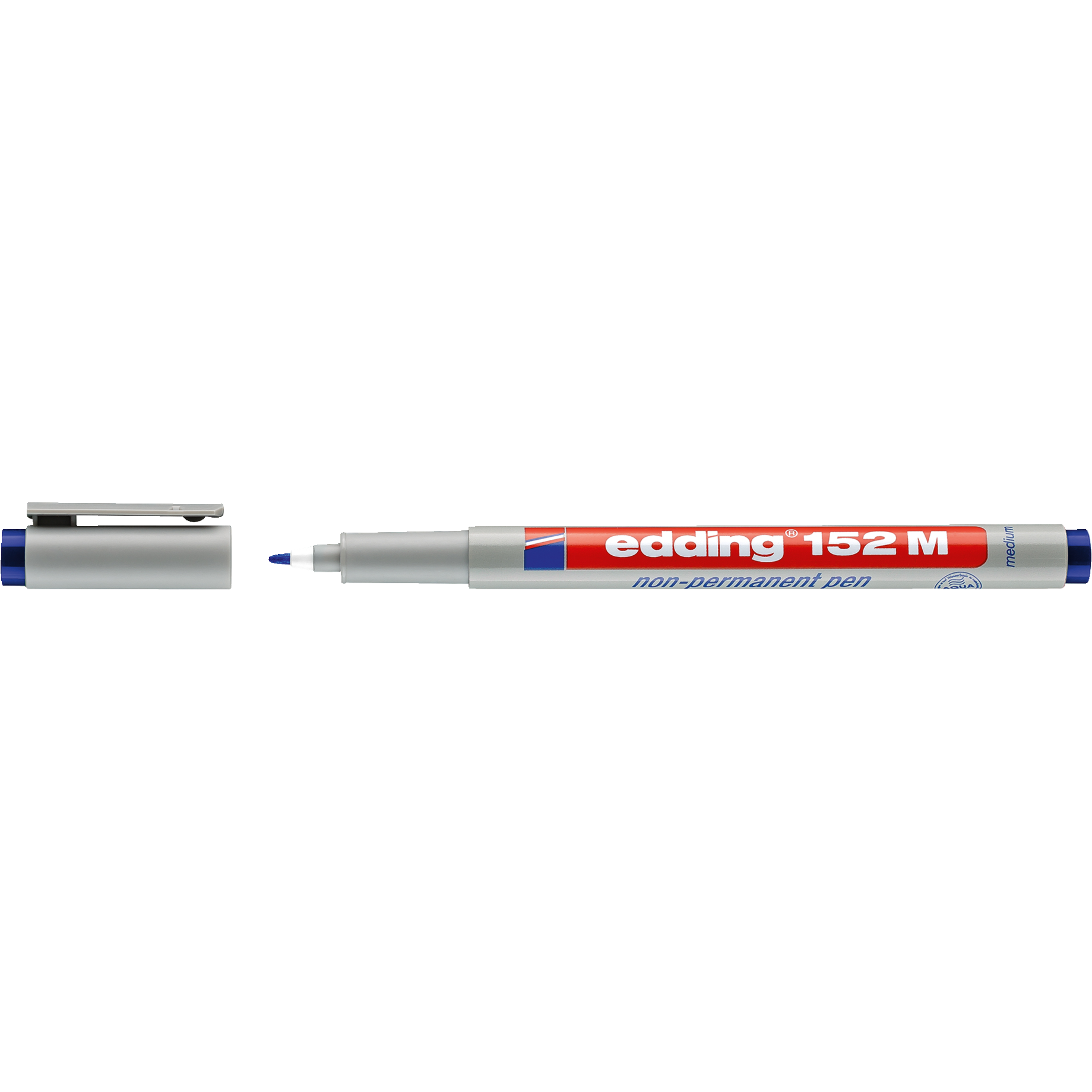 Marker, Permanent marker, Blue tip, Edding 152M, Blau