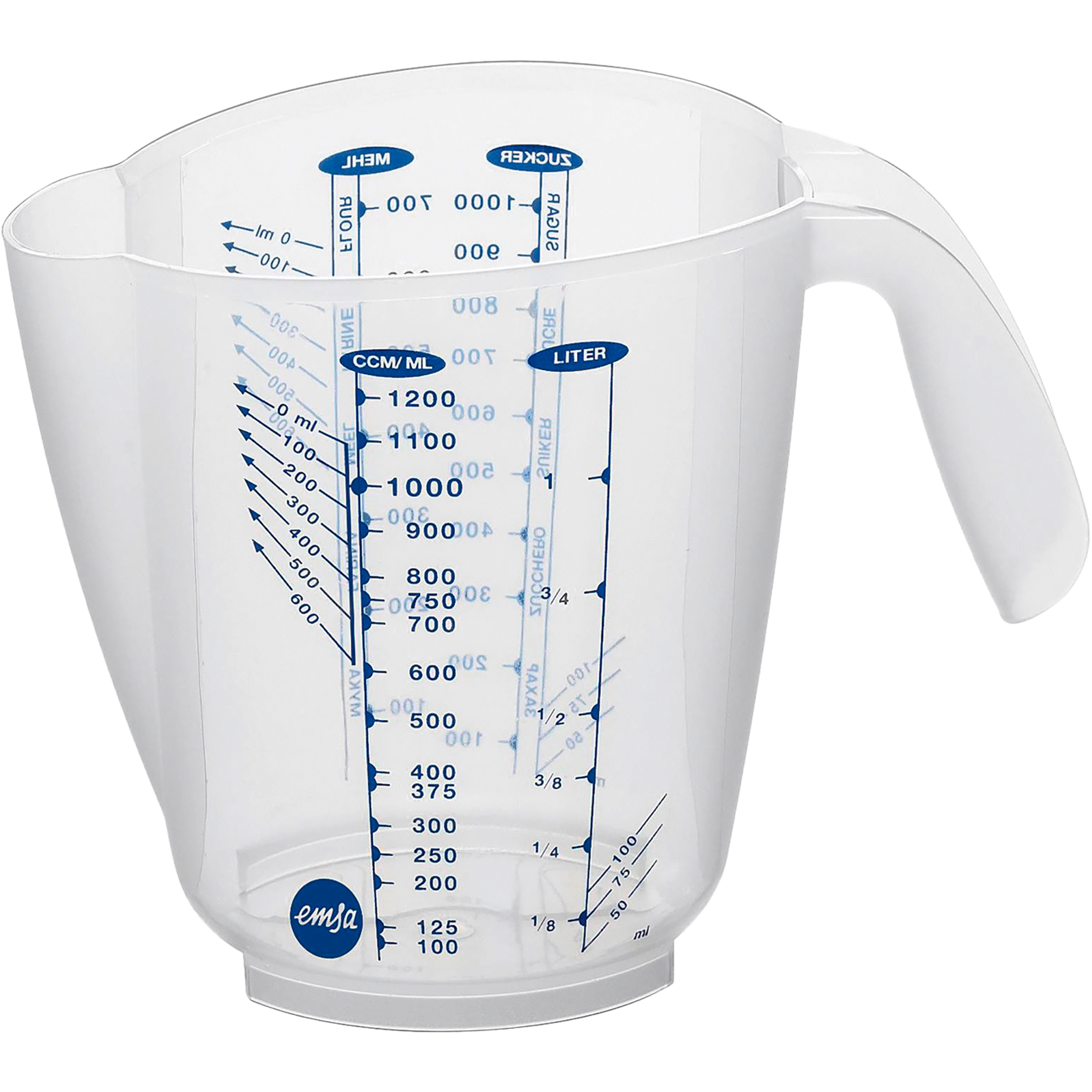 Messbecher Superline, 3 Skalen, 0,5/1,0 Liter