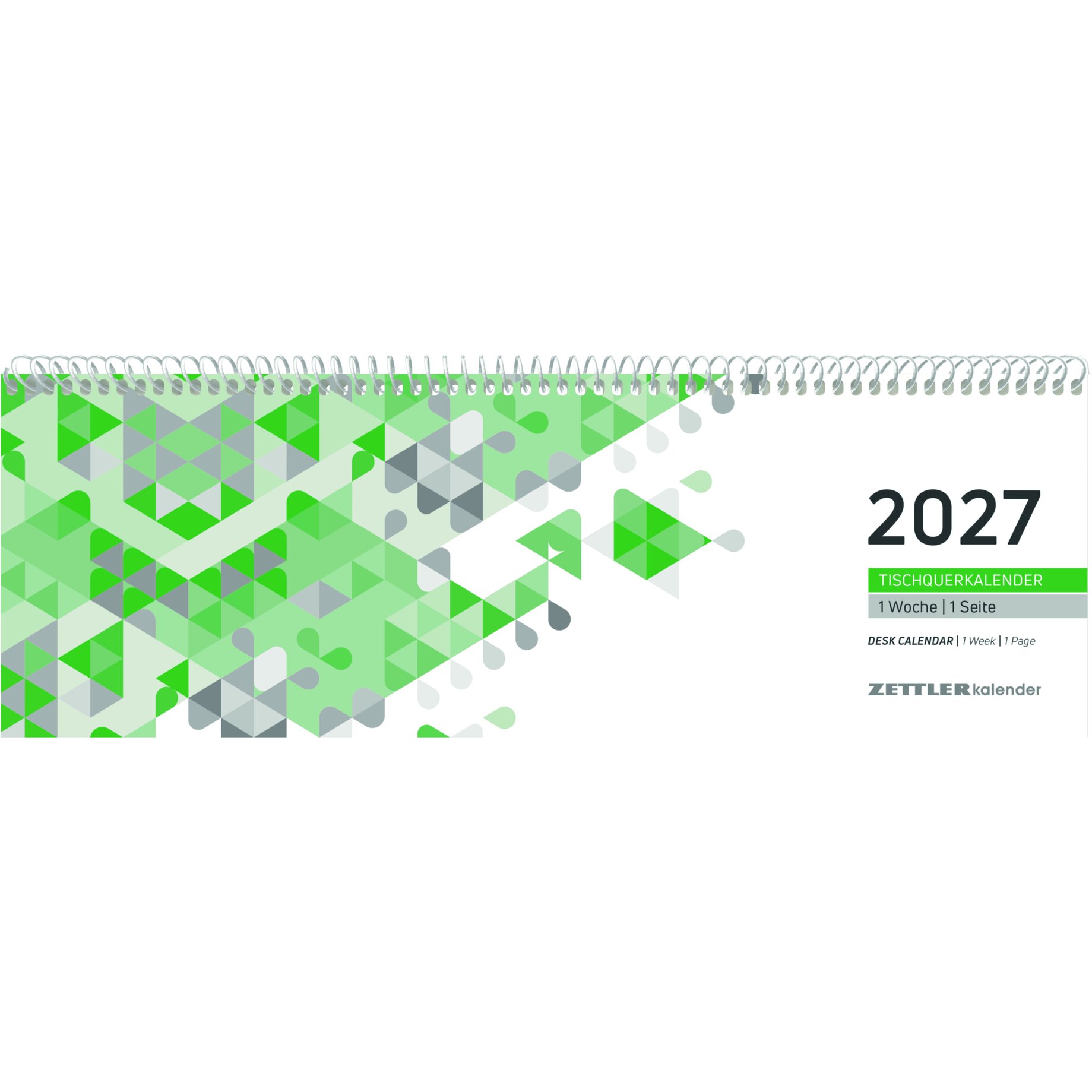 kalender, tischkalender, grün, geometrisch, design