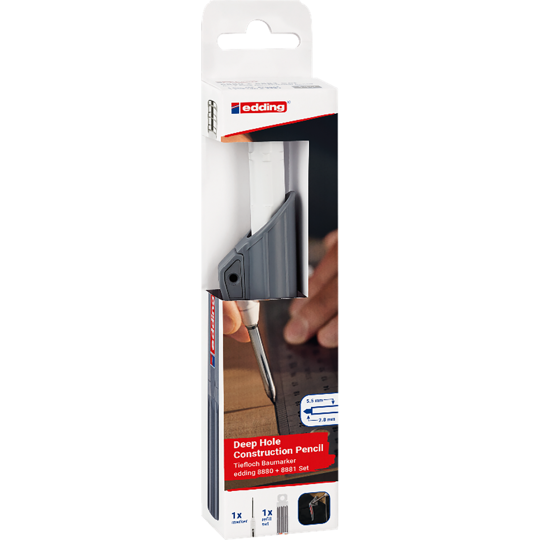 Tiefloch-Baumarker Set graphit e-8880 + 8881