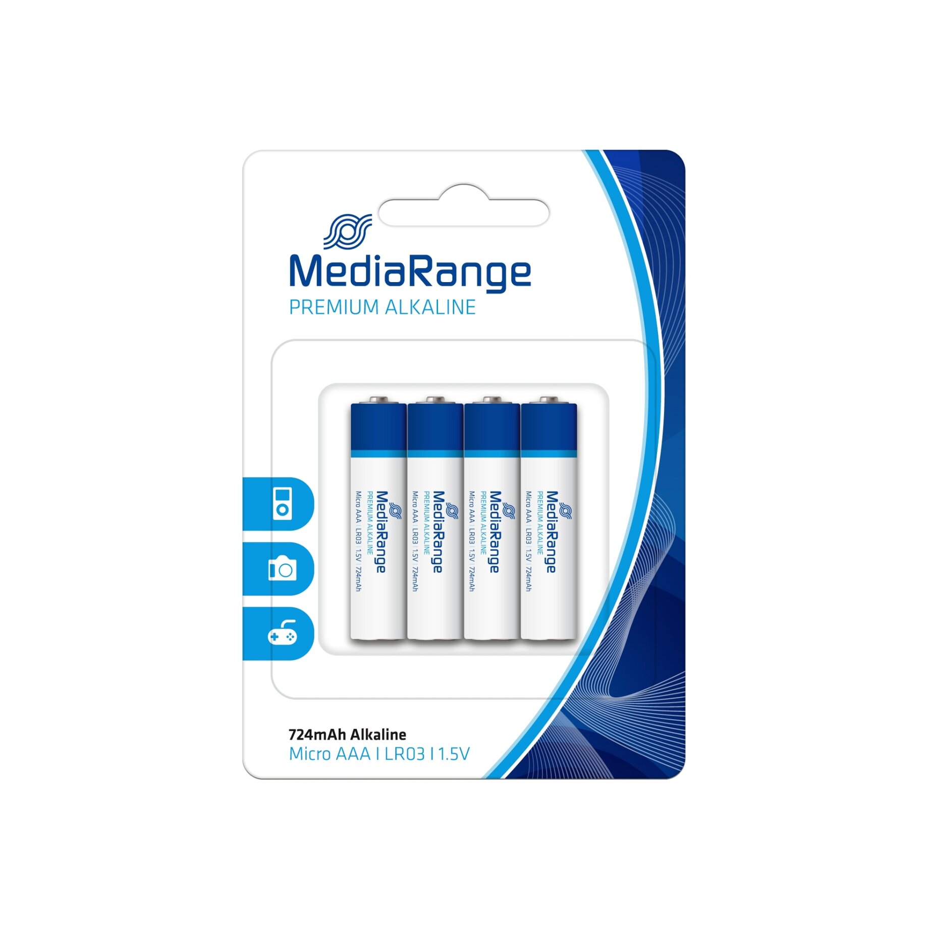 MediaRange Batterie Micro AAA LR03 1,5V 4St.
