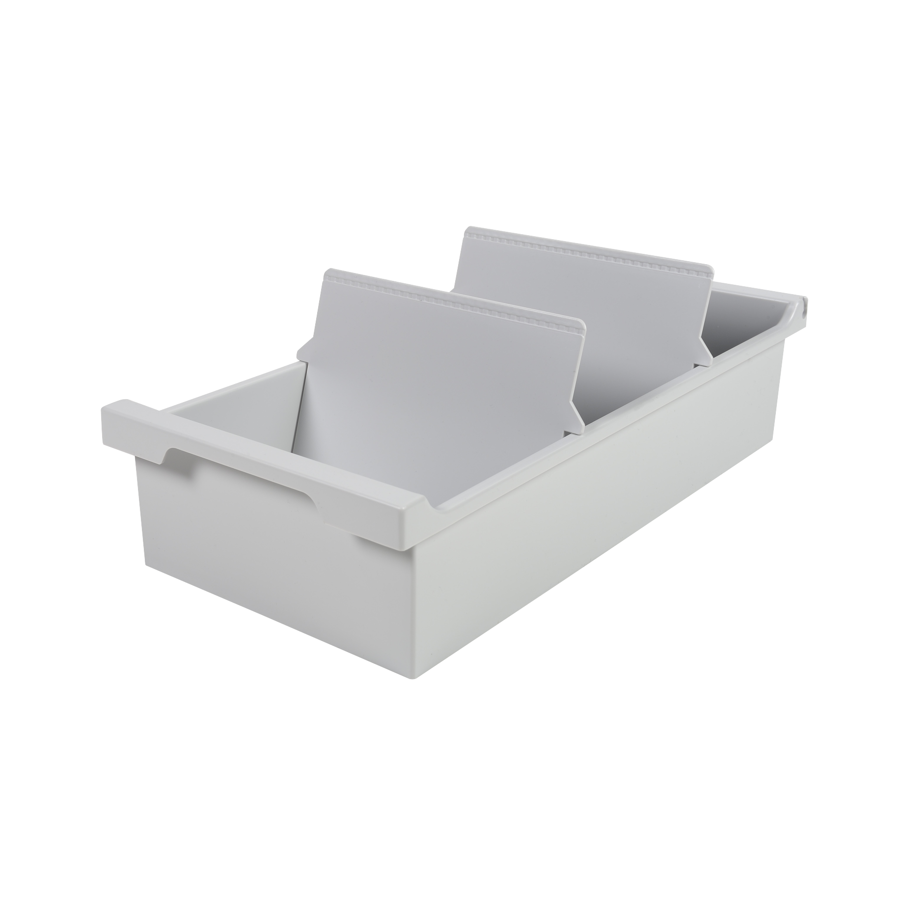 Karteitrog mit 2 Trennplatten