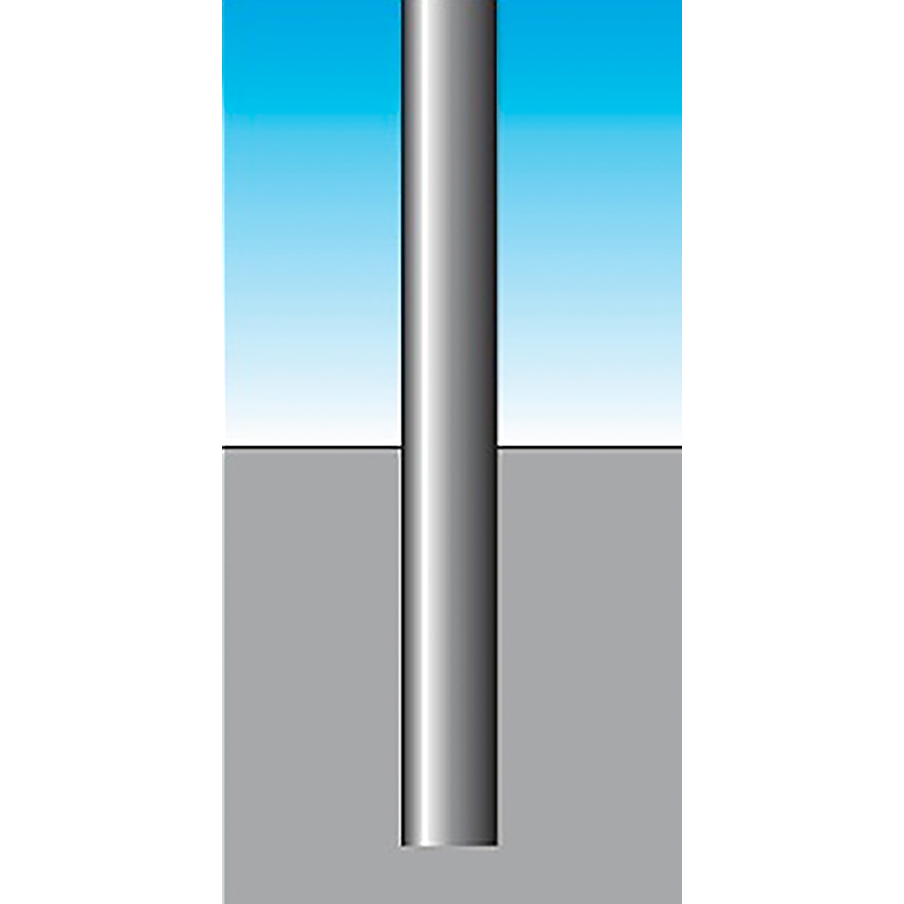 Sperrpfosten mit Bodenhülse