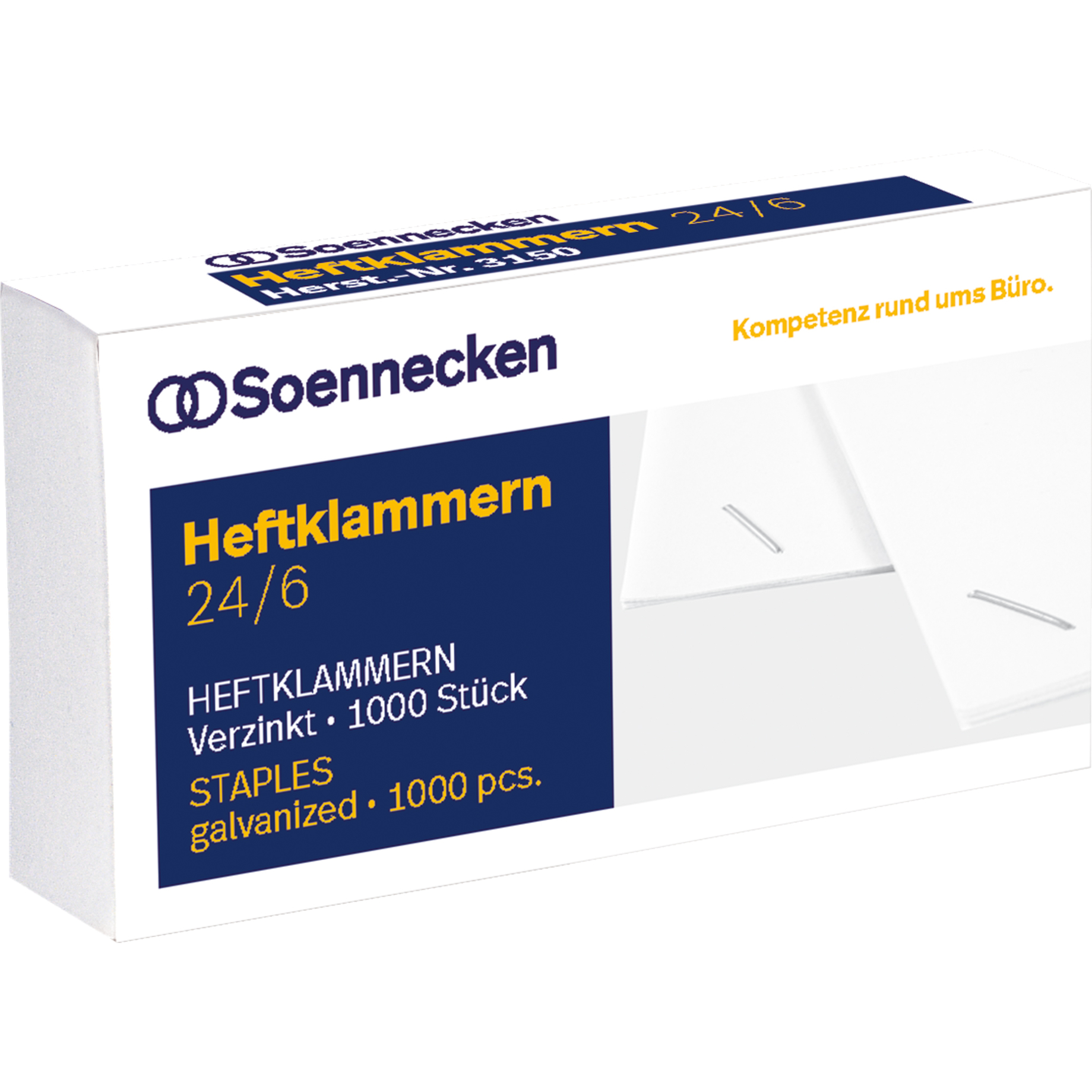 Soennecken Heftklammern 24/6 verzinkt 1.000 St./Pack.