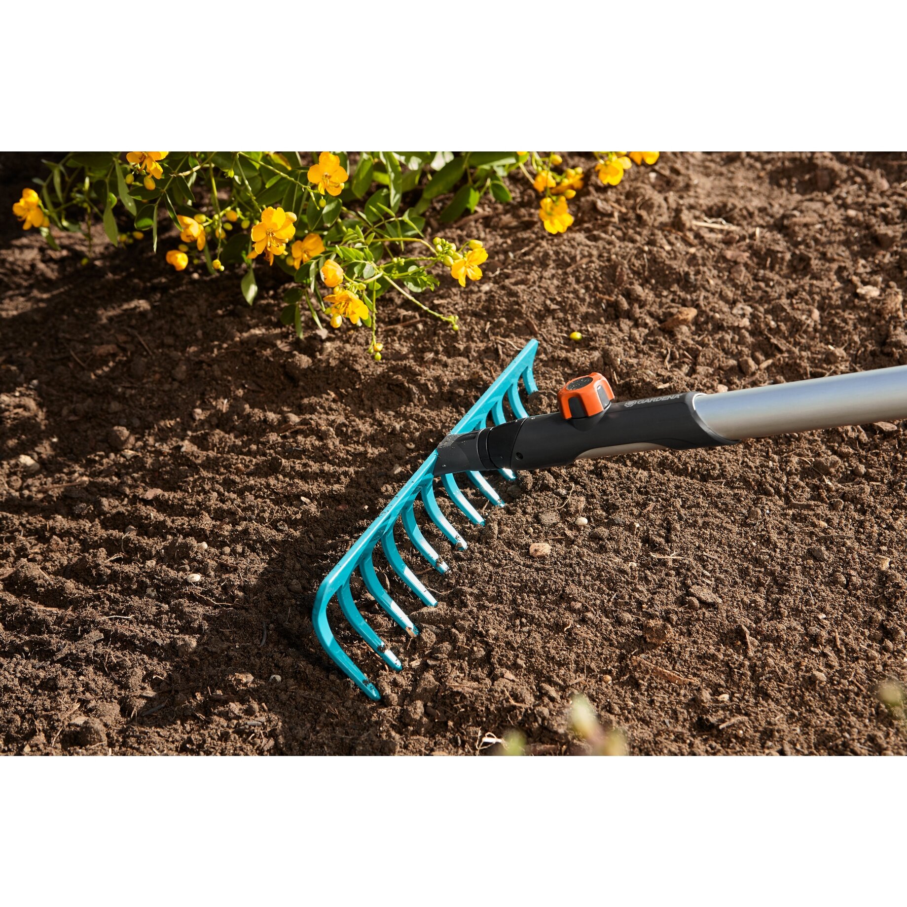 Gartenwerkzeug, Rasenkamm, Unkrautentferner, Ergonomischer Griff, Blau, Rasenkamm, Gartenwerkzeug, Harke, Grubber, Erde