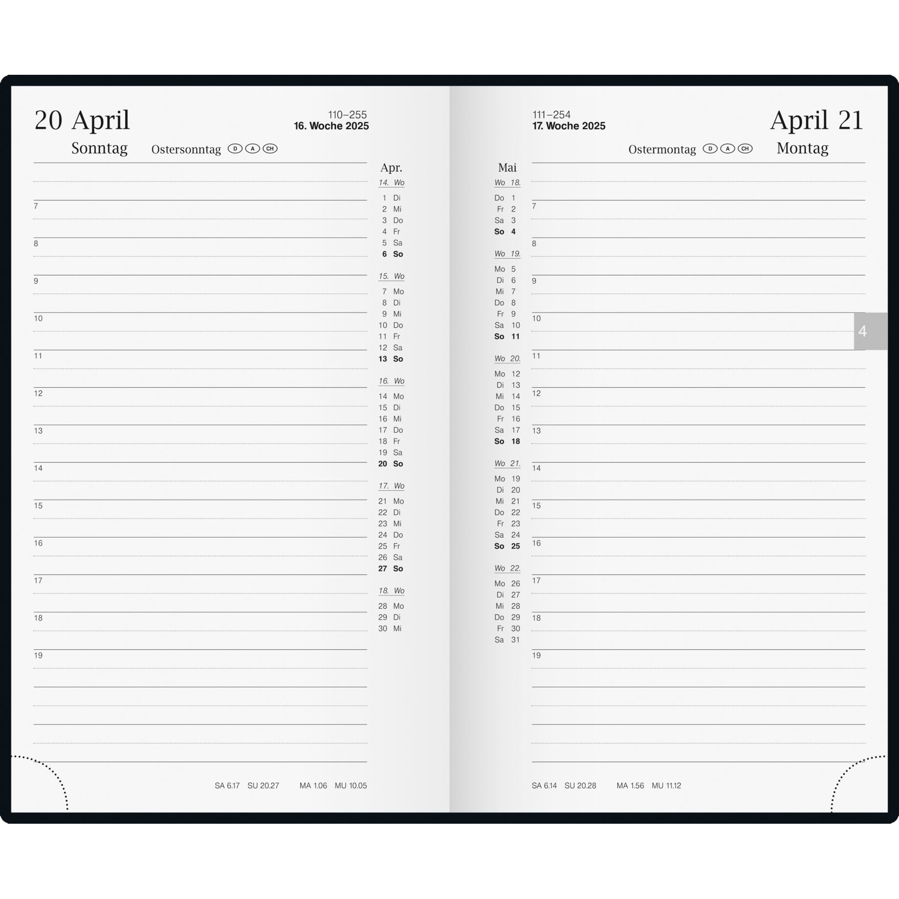 Buchkalender reise-merker