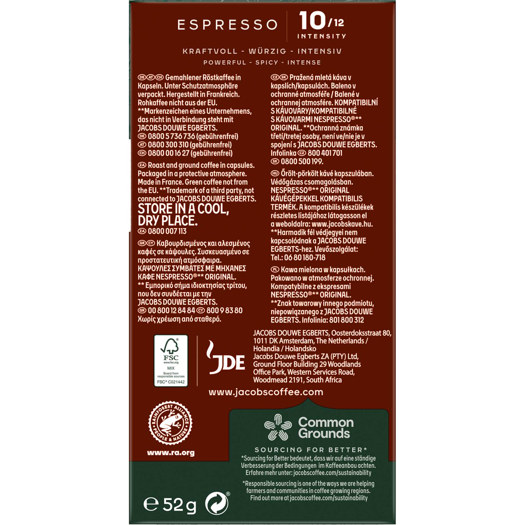 Kaffeekapseln Espresso Intenso