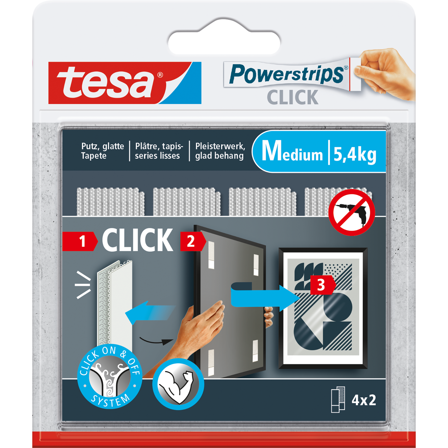 Powerstrips® CLICK Klett-Klebepads