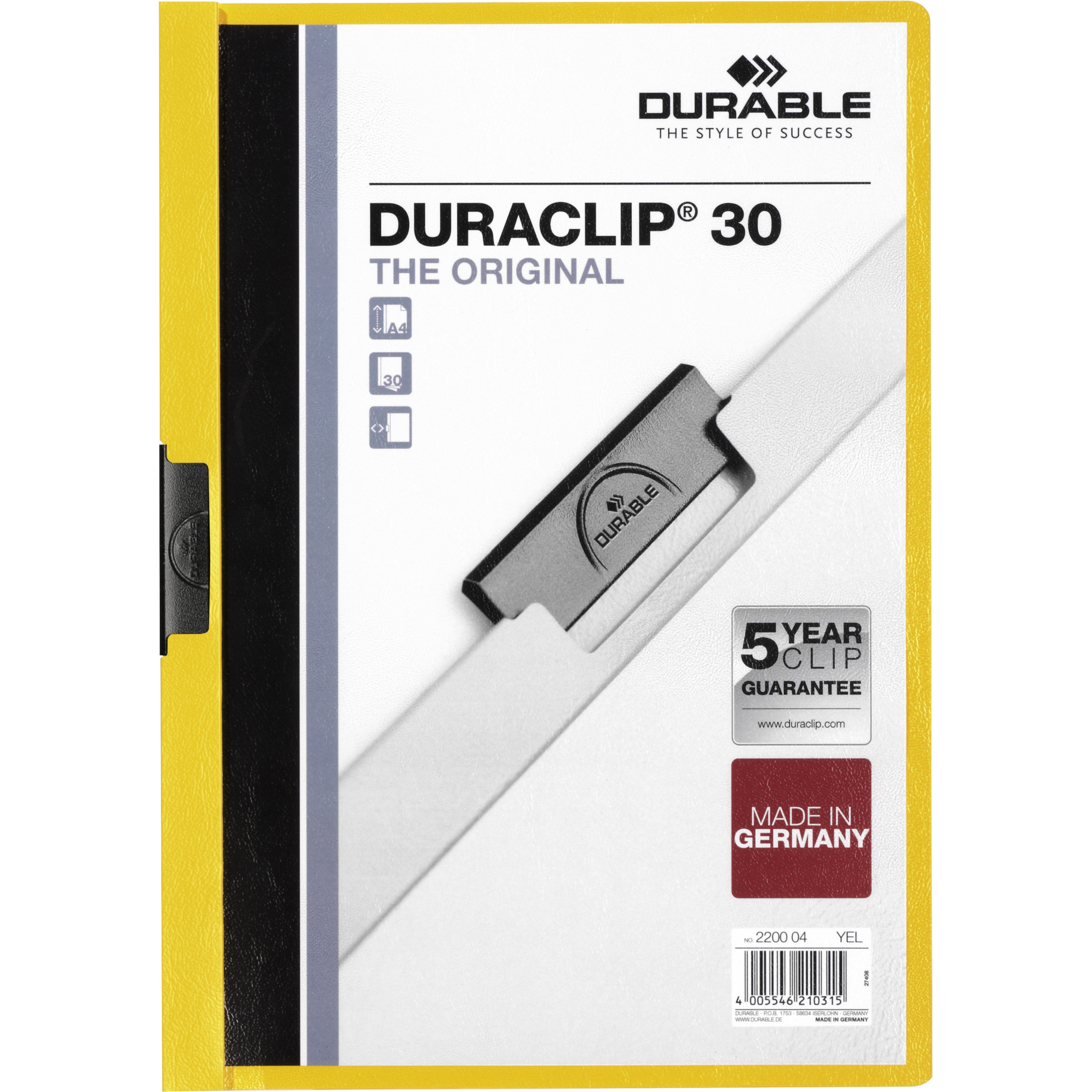 Klemm-Mappe DURACLIP® 30