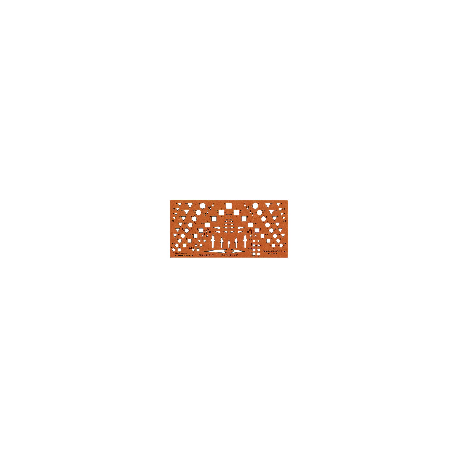 Planzeichen II-Schablone