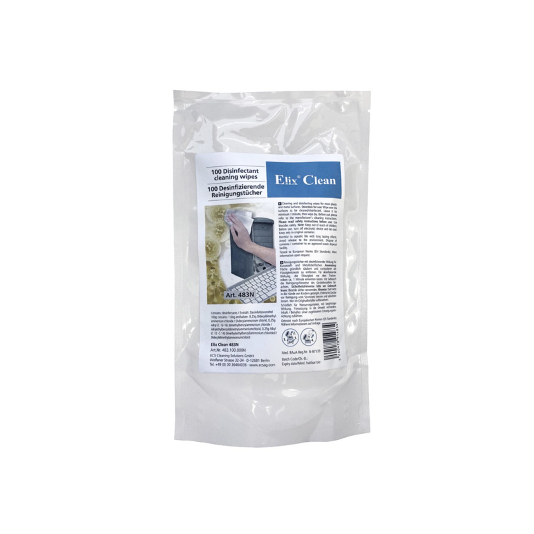 Elix Clean Desinfektionstücher refill 100St