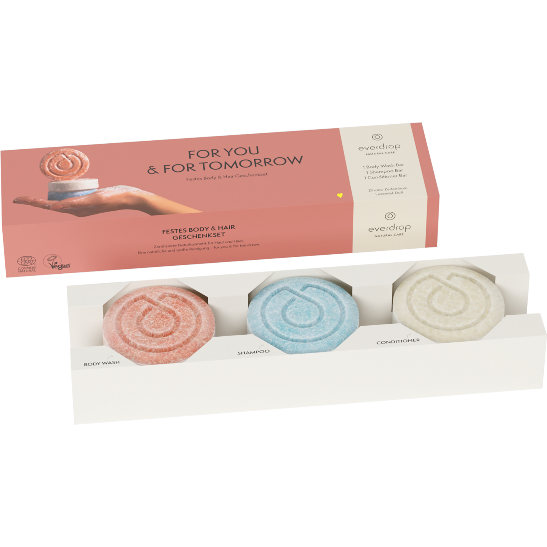 everdrop feste Körperpflege & Hair Geschenkset, 3-teilig