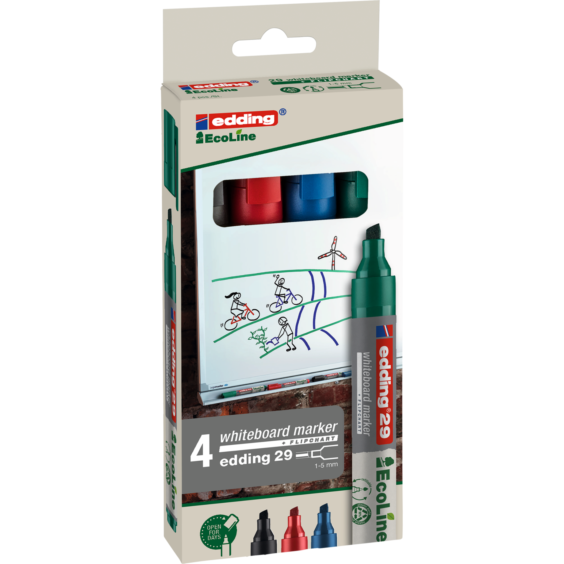 Whiteboardmarker 29 EcoLine, Keilspitze