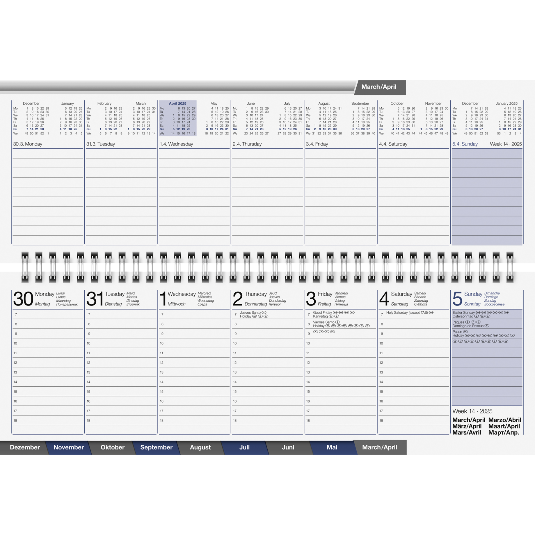 ac-Wochenquerterminbuch PVC
