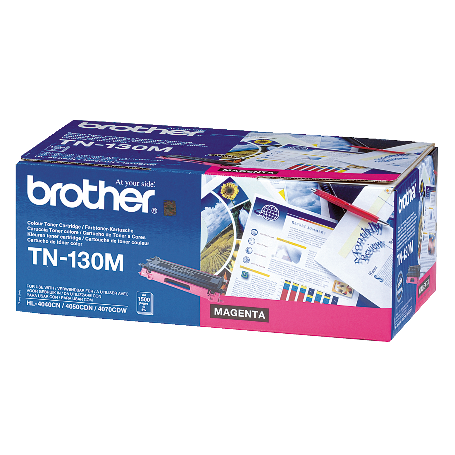 Druckerpatrone, TN-130M, Magenta, Farbtoner, Verpackungskarton