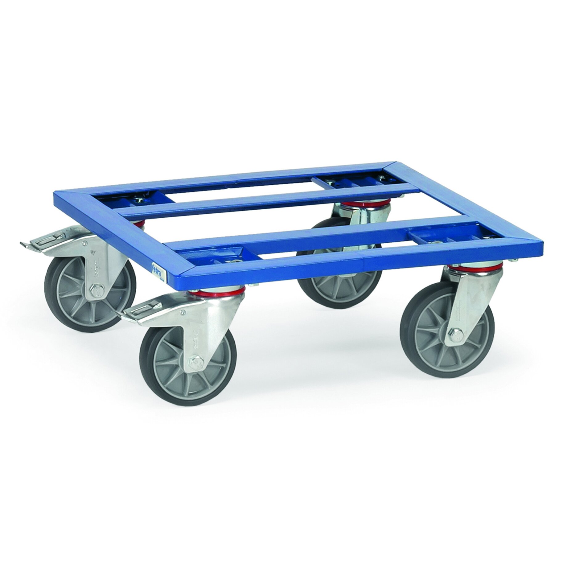 Wagenheber, Rollwagen, 4-Rad, Gusseisenrollen, Blau, Rollwagen, Boden Rollenwagen, Gurtkonstruktion, Transportwagen, Flachwagen