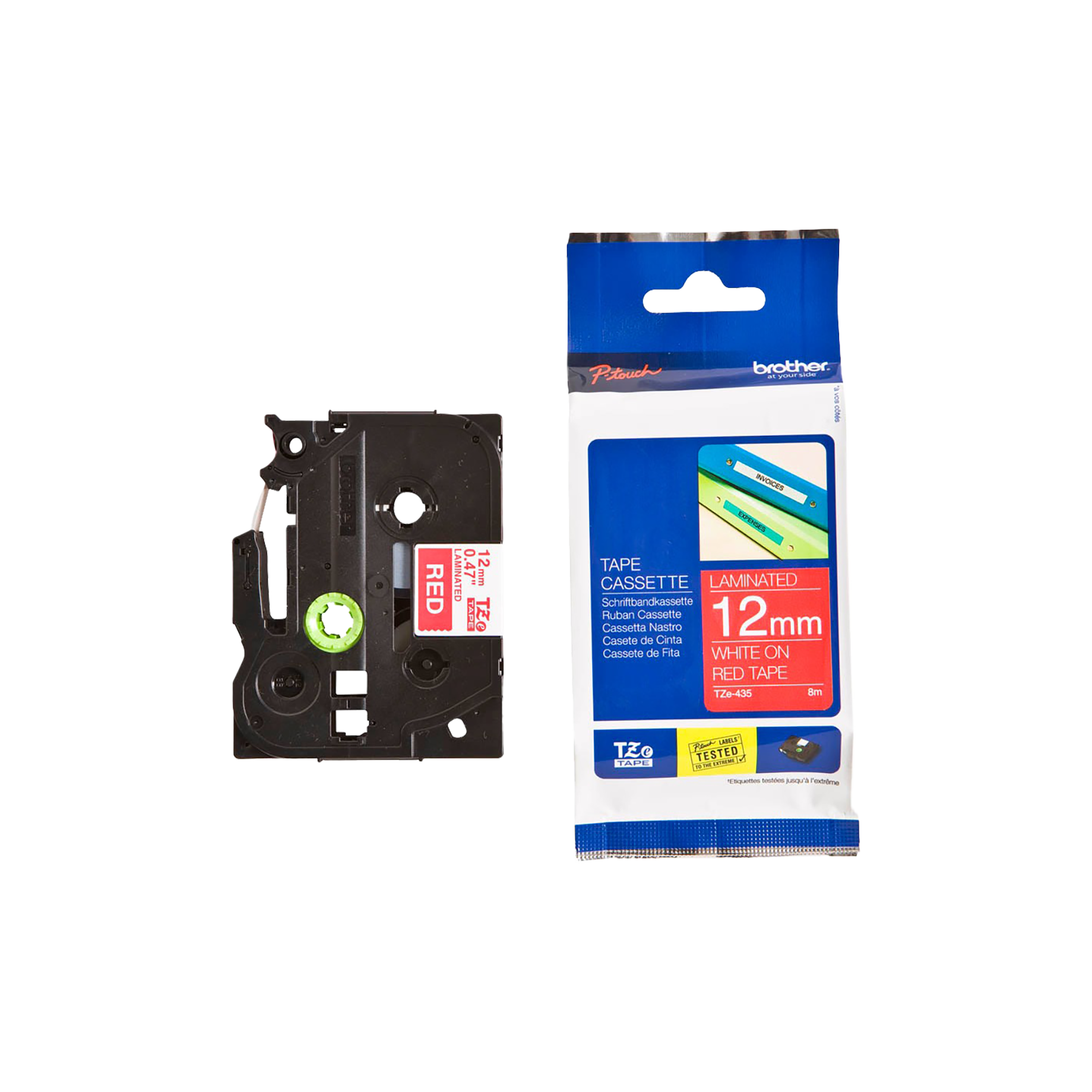 TZe-Schriftbandkassette für P-touch, laminiert