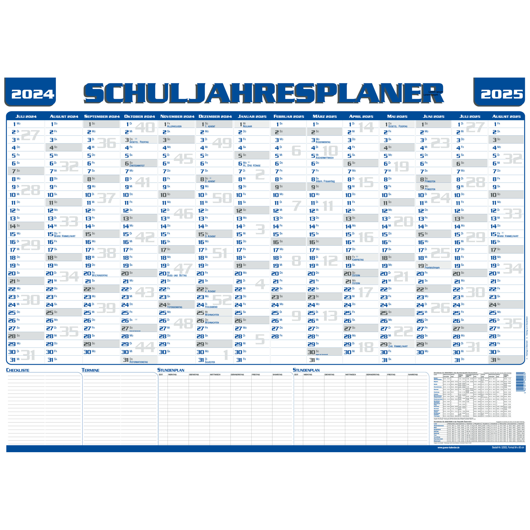 Schuljahresplaner