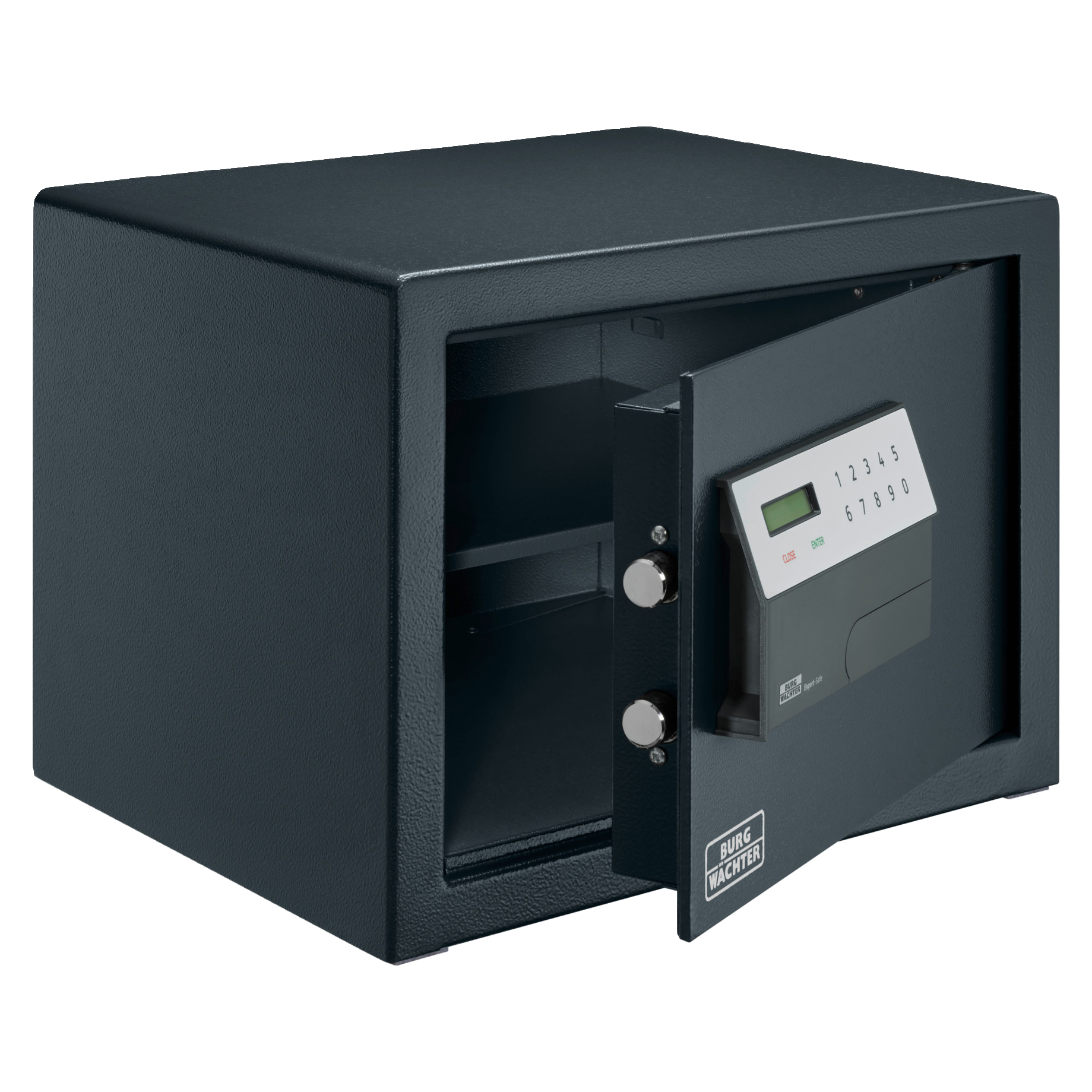 kleiner sicherheitskasten, digitaler schlussel, mechanischer schloss, metallbox, safe