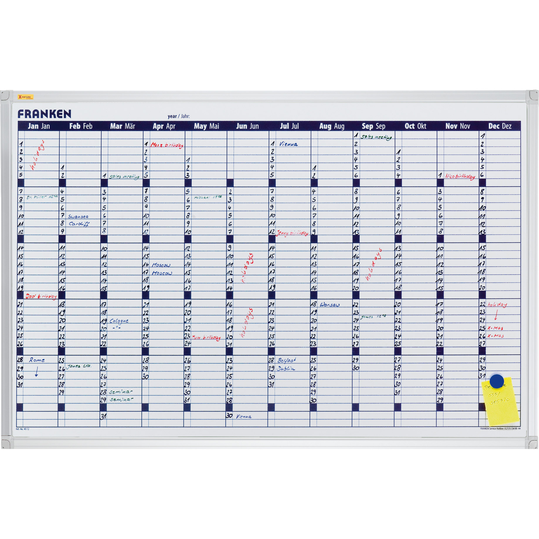 Text, Kalender