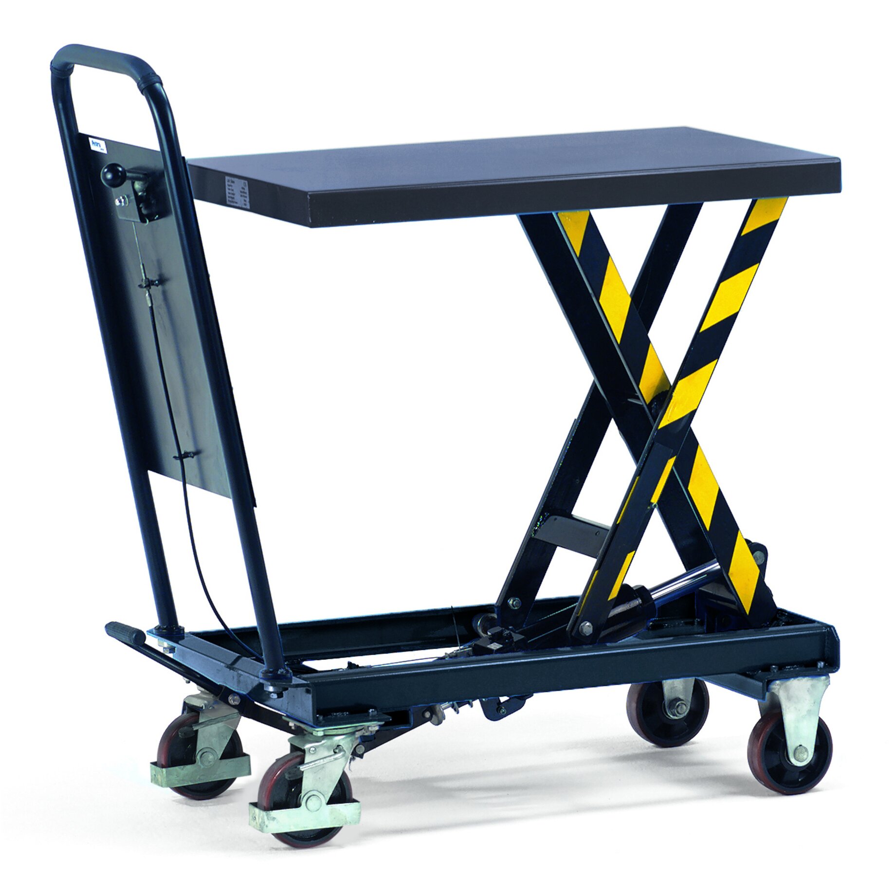 Scherenhubtisch, Plattformtisch, Rollwagen, Lenkrollen, Industriewagen